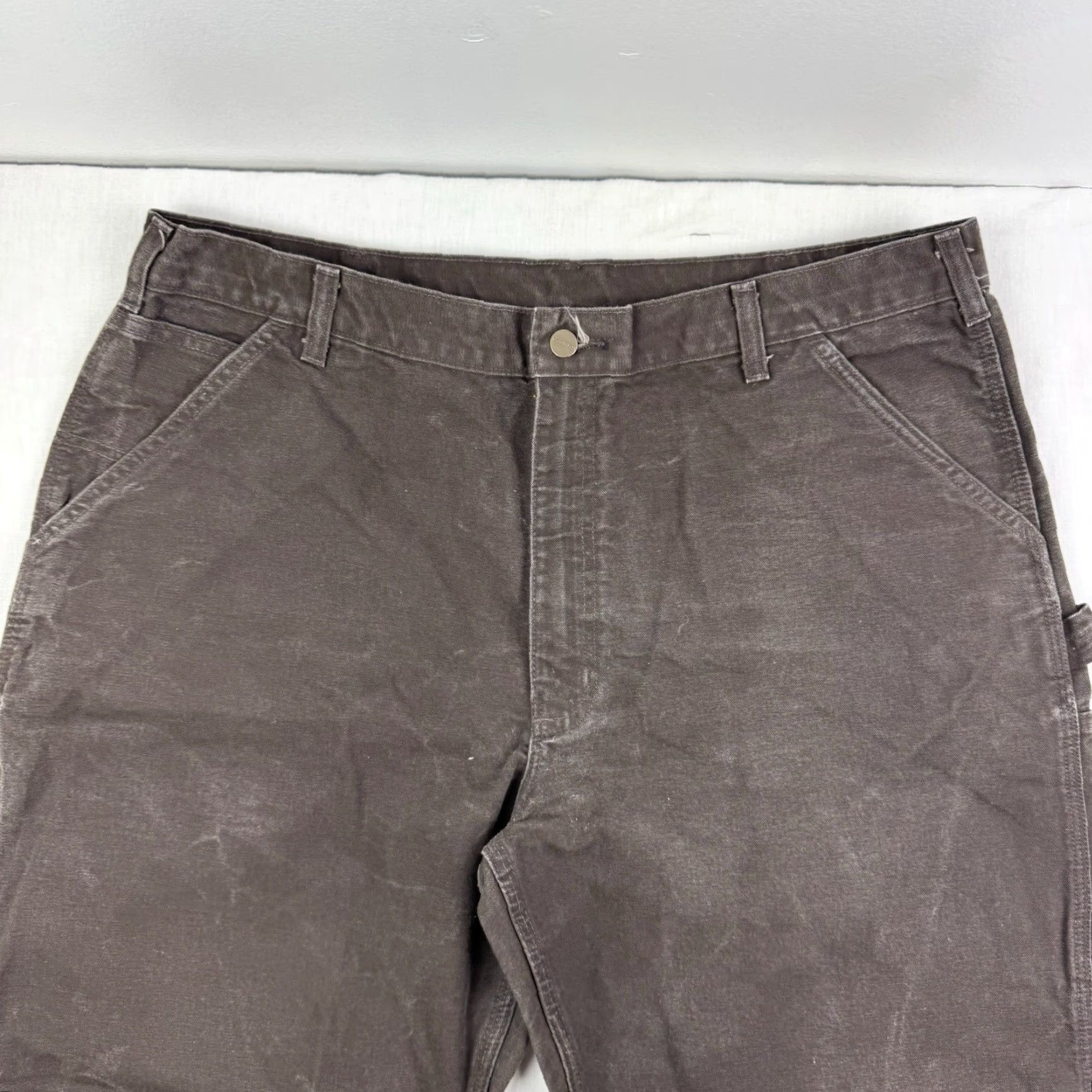 Carhartt VINTAGE Carhartt Carpenter Pants Men's Regular 40x32 Brown Casual Workwear 90s Grunge Size US 40 / EU 56 - 4 Thumbnail
