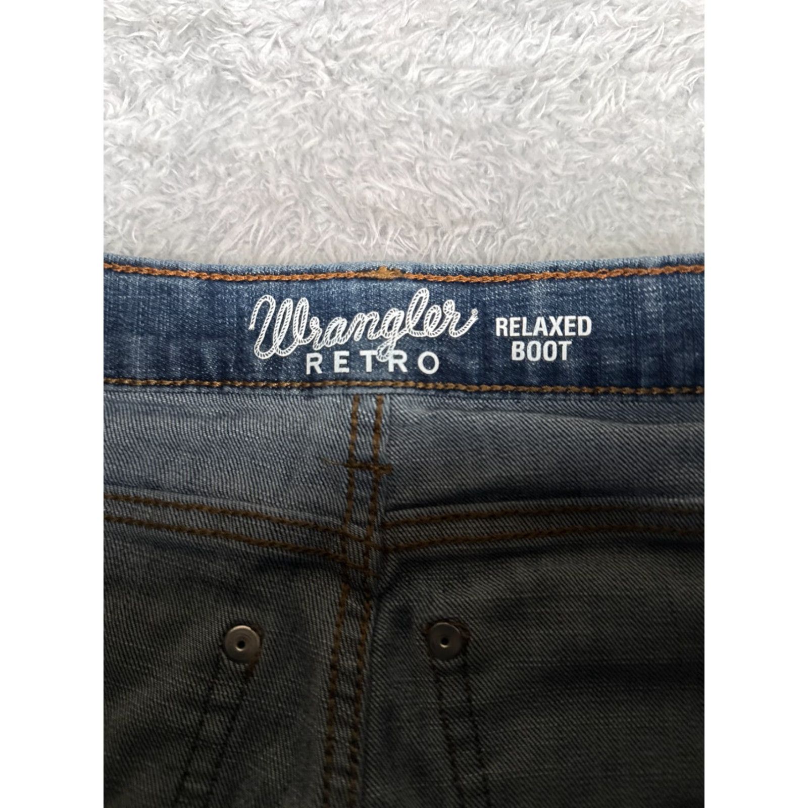 Wrangler Wrangler Jeans Girls 14 Blue Denim Distressed Relaxed Bootcut Mid Rise 26x27 Jeans Size 36" / US 14 / IT 50 - 6 Thumbnail