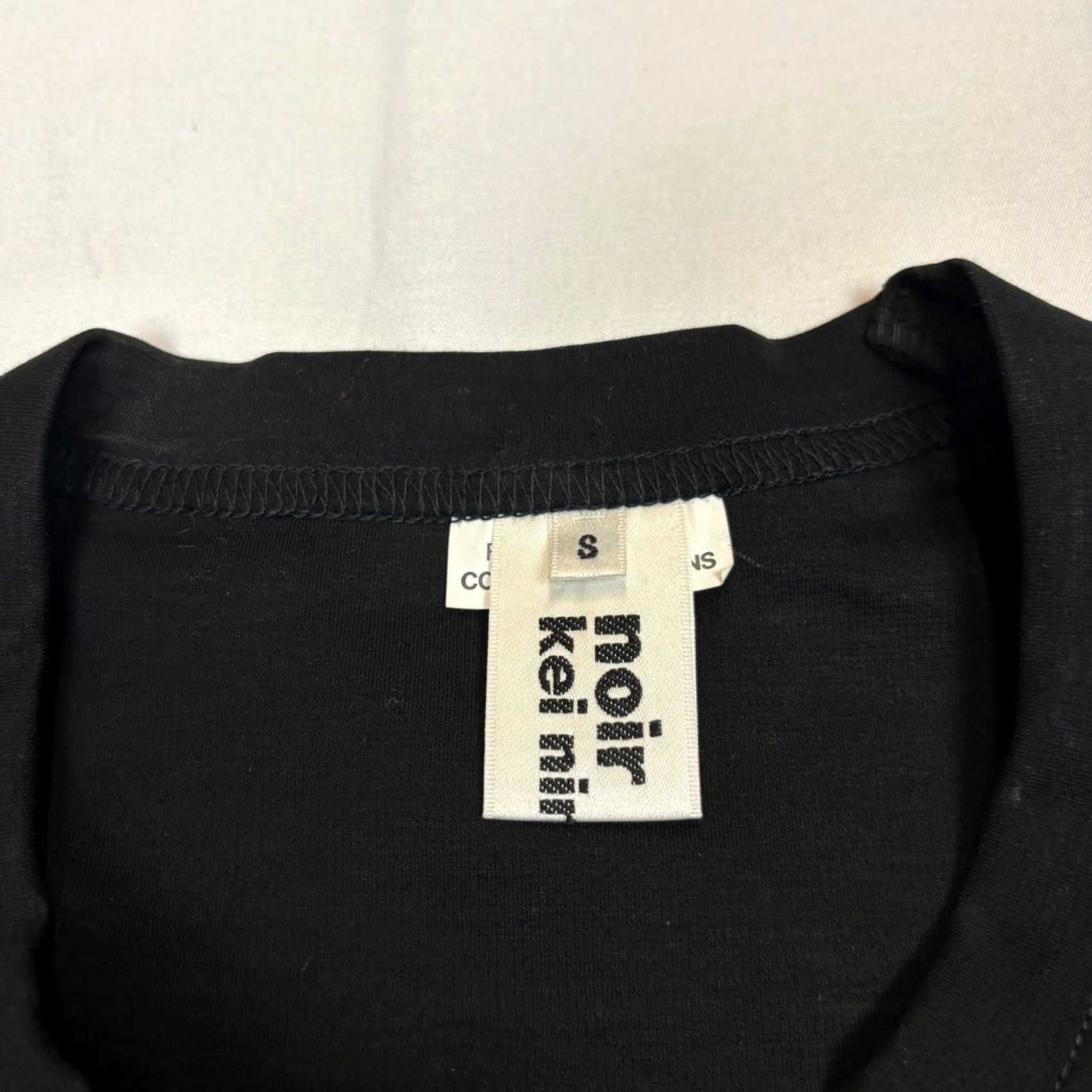 Comme des Garcons Girl Comme Des Garcons Noir Kei Ninomiya Tulle Belt Ruched Tee Shirt Blouse S Womens Black Navy? Size S / US 4 / IT 40 - 4 Thumbnail
