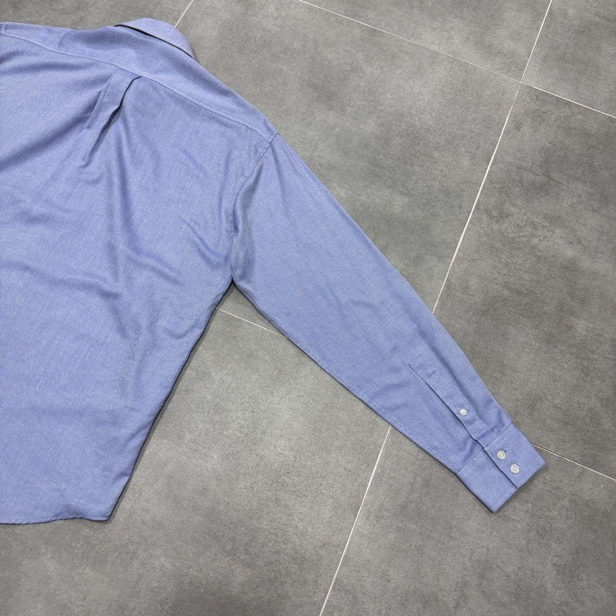 Yves Saint Laurent Vintage Yves Saint Laurent YSL Blue Button Shirt Long Sleeve Size US L / EU 52-54 / 3 - 21 Thumbnail