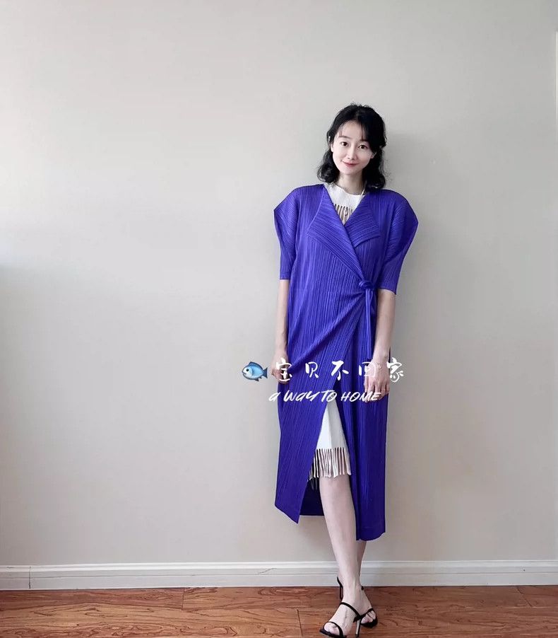 Issey Miyake Issey Miyake Purple dress Size XL / US 12-14 / IT 48-50 - 3 Thumbnail