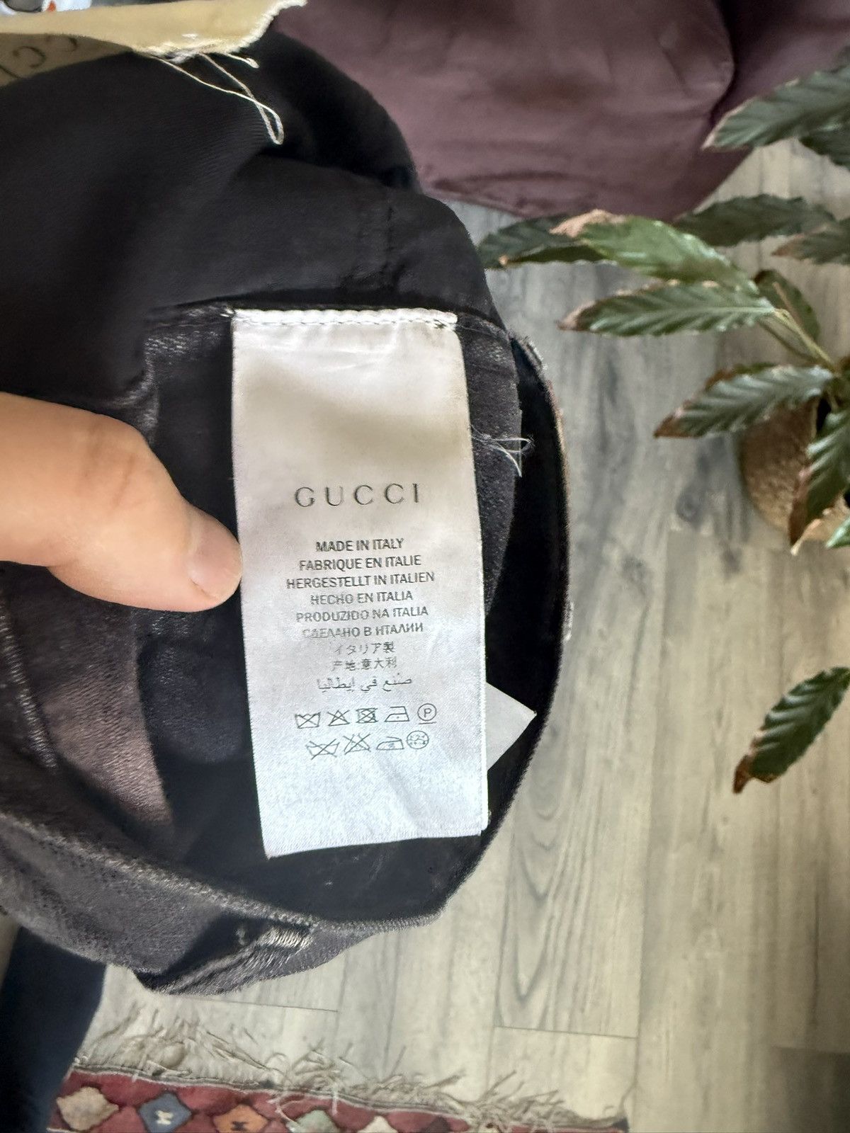 Gucci Bleached Black Slim Jeans with Paint Effect Size US 30 / EU 46 - 11 Thumbnail