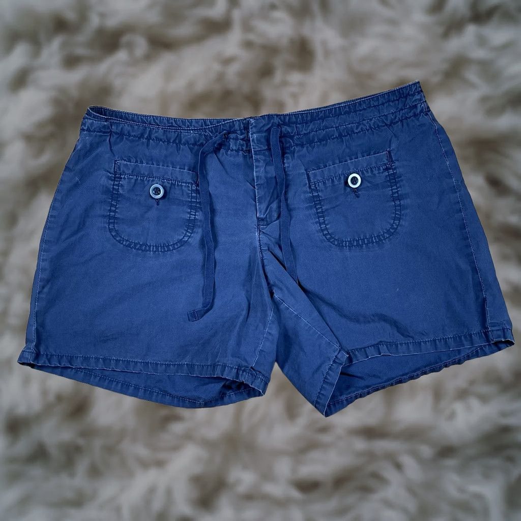 Gap Gap Shorts Womens Size 6 Navy Blue Chino Khaki 100% Cotton Flat Front Pockets Size 28" / US 6 / IT 42 - 1 Thumbnail