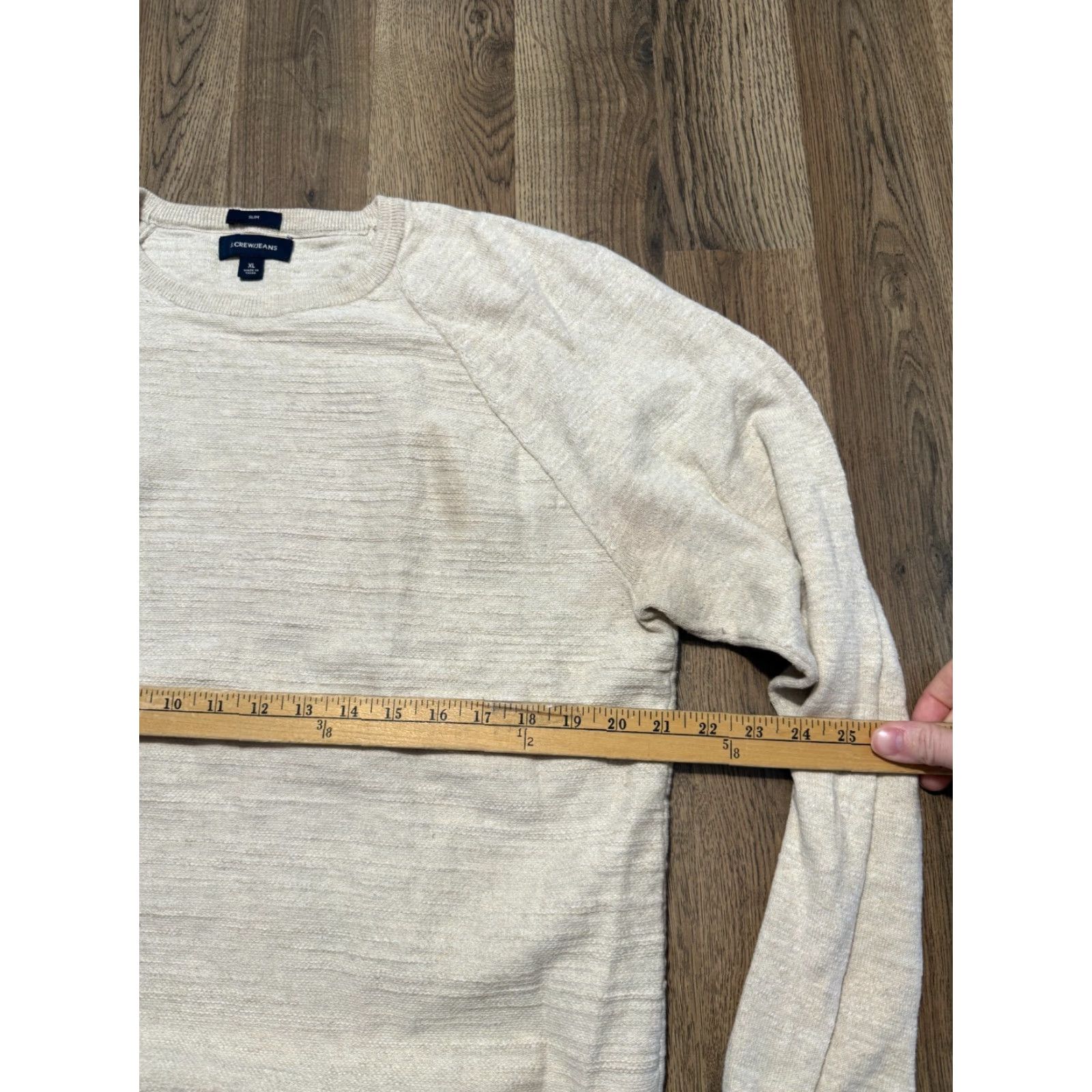 J.Crew J.Crew Jeans Shirt XL White Long Sleeve Slim Crewneck Pullover Men Size US XL / EU 56 / 4 - 6 Thumbnail