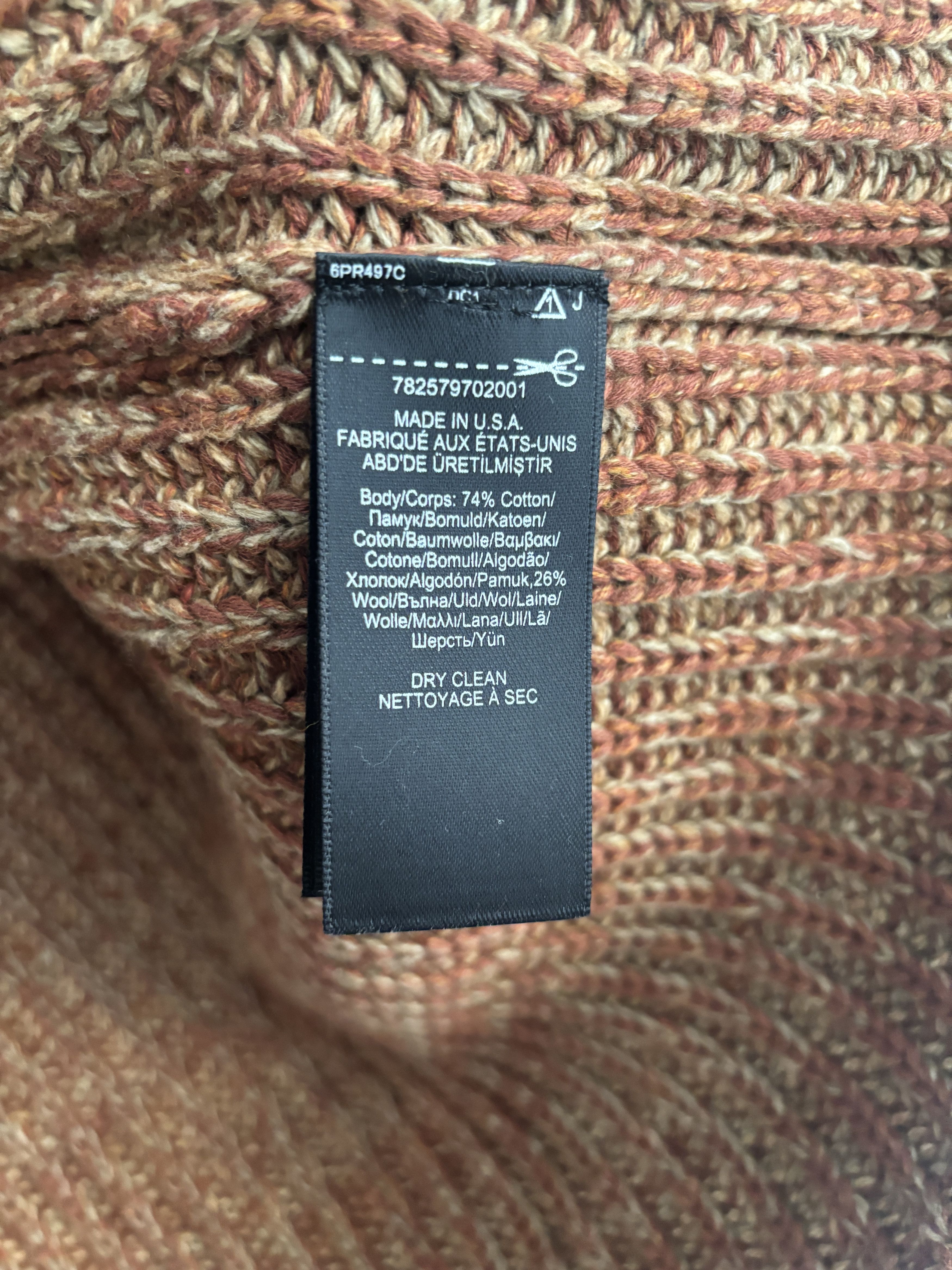 RRL Ralph Lauren BNWT Thick Rust Marl Wool Cotton Shawl Collar Cardigan MiUSA Size US S / EU 44-46 / 1 - 11 Thumbnail