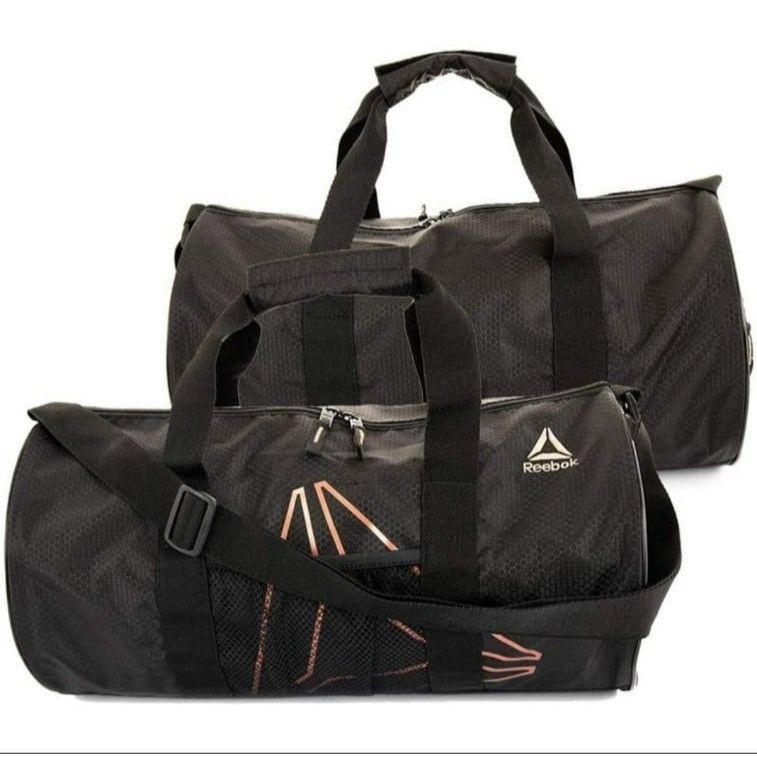 Reebok Reebok Plyo Gym Duffle Bag Weekender Bag Logo Rose Gold Blac Size ONE SIZE - 2 Thumbnail