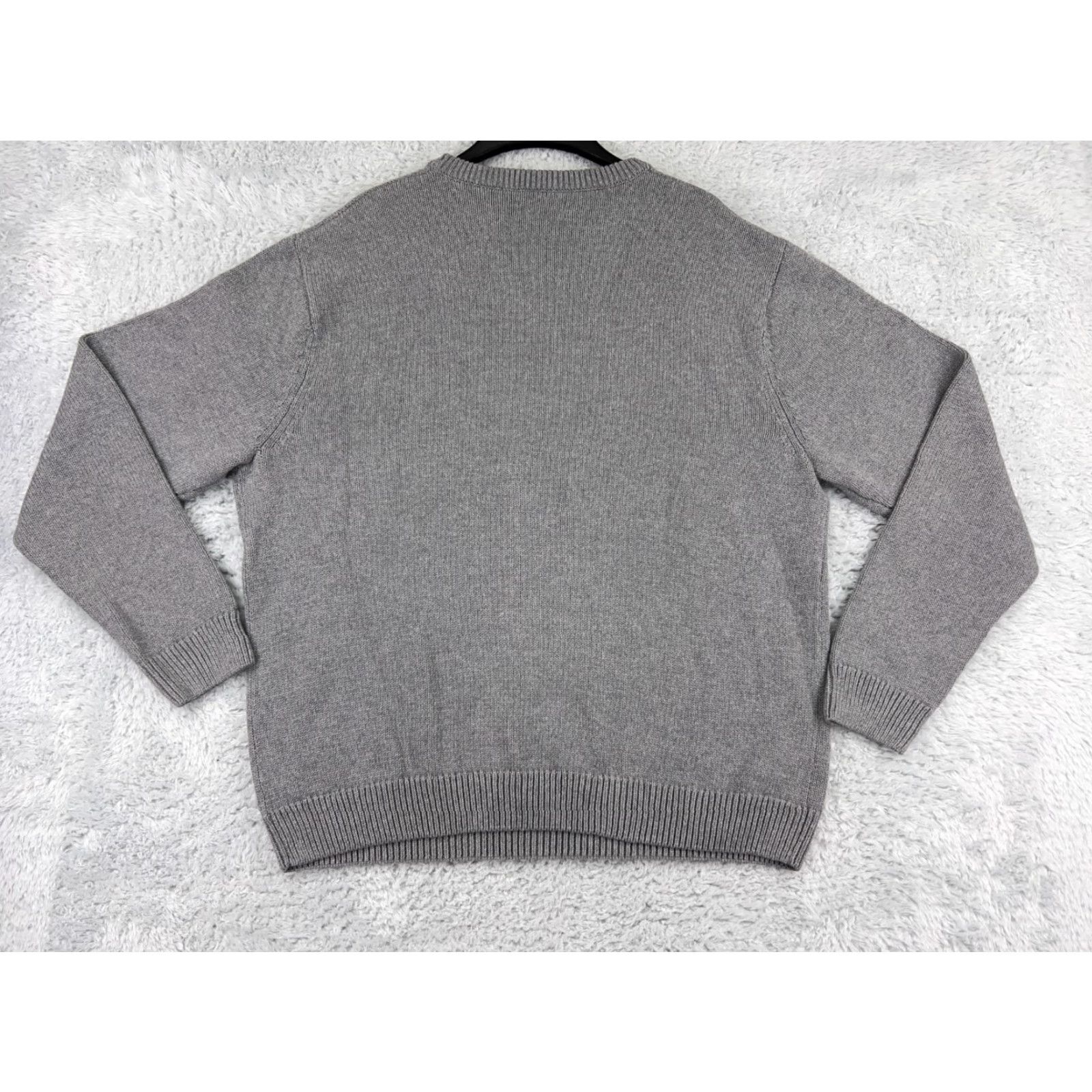 Chaps VINTAGE Chaps Sweater Mens XL Gray Knit 100% Cotton Crew Neck Embroidered Logo Shirt? Size US XL / EU 56 / 4 - 2 Thumbnail