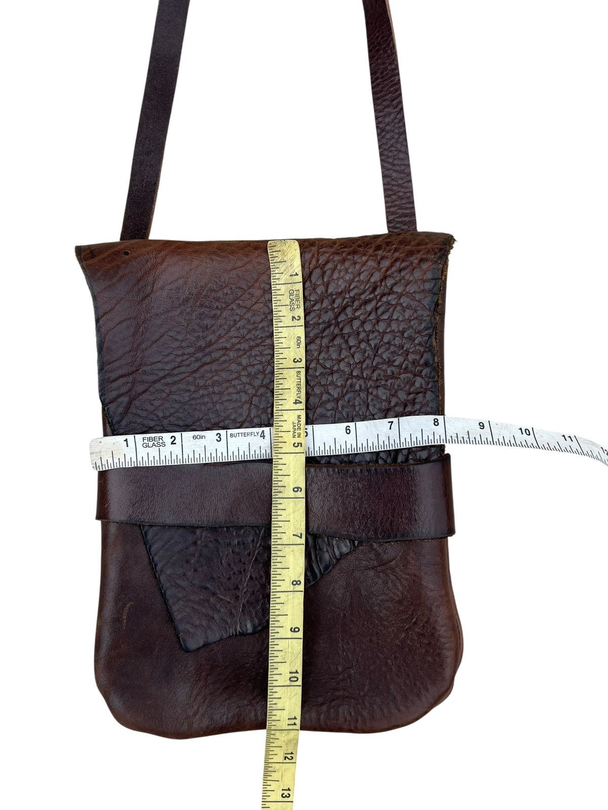 Leather D+ Japan Patina Leather Asymmetrical Sling Bag Size ONE SIZE - 2 Thumbnail
