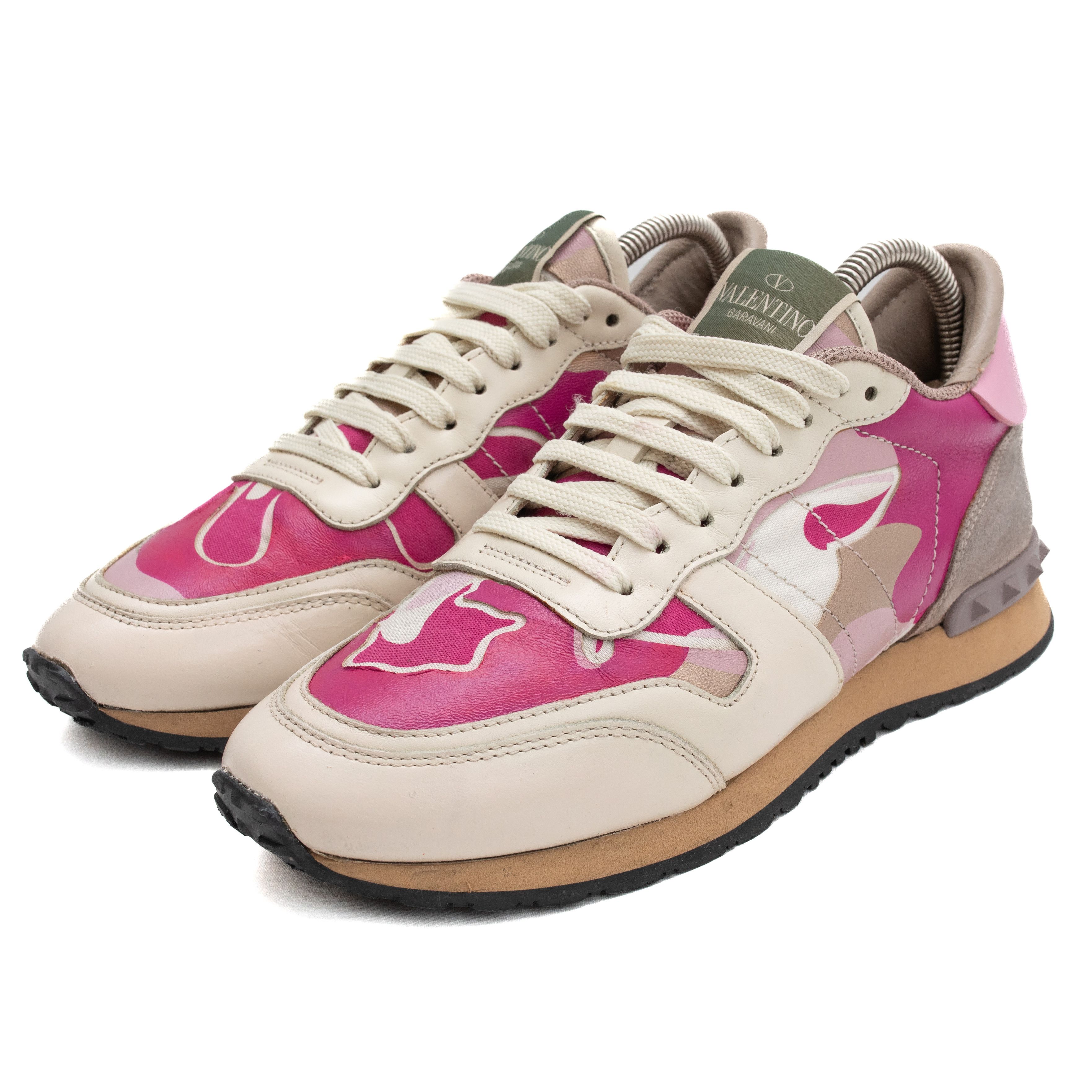 Valentino VALENTINO GARAVANI Rockrunner Pink Cammo Sneakers Size US 8 / IT 38 - 1 Thumbnail