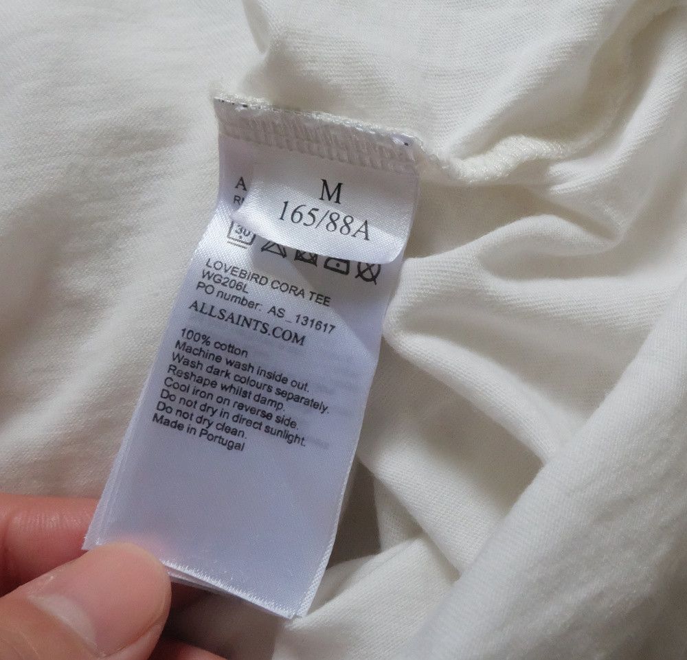 Allsaints AllSaints T-Shirt White Graphic Longline Size US XXL / EU 58 / 5 - 3 Thumbnail