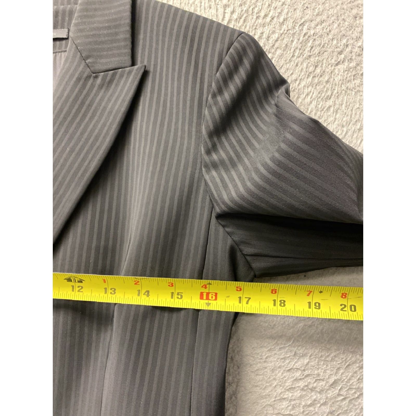 Vintage Tahari US 6 Blazer Woman's Black Striped Linen? Size M / US 6-8 / IT 42-44 - 6 Thumbnail