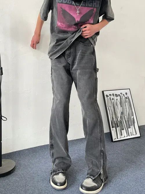Jean punk faded carpenter flared jeans Size US 32 / EU 48 - 8 Thumbnail