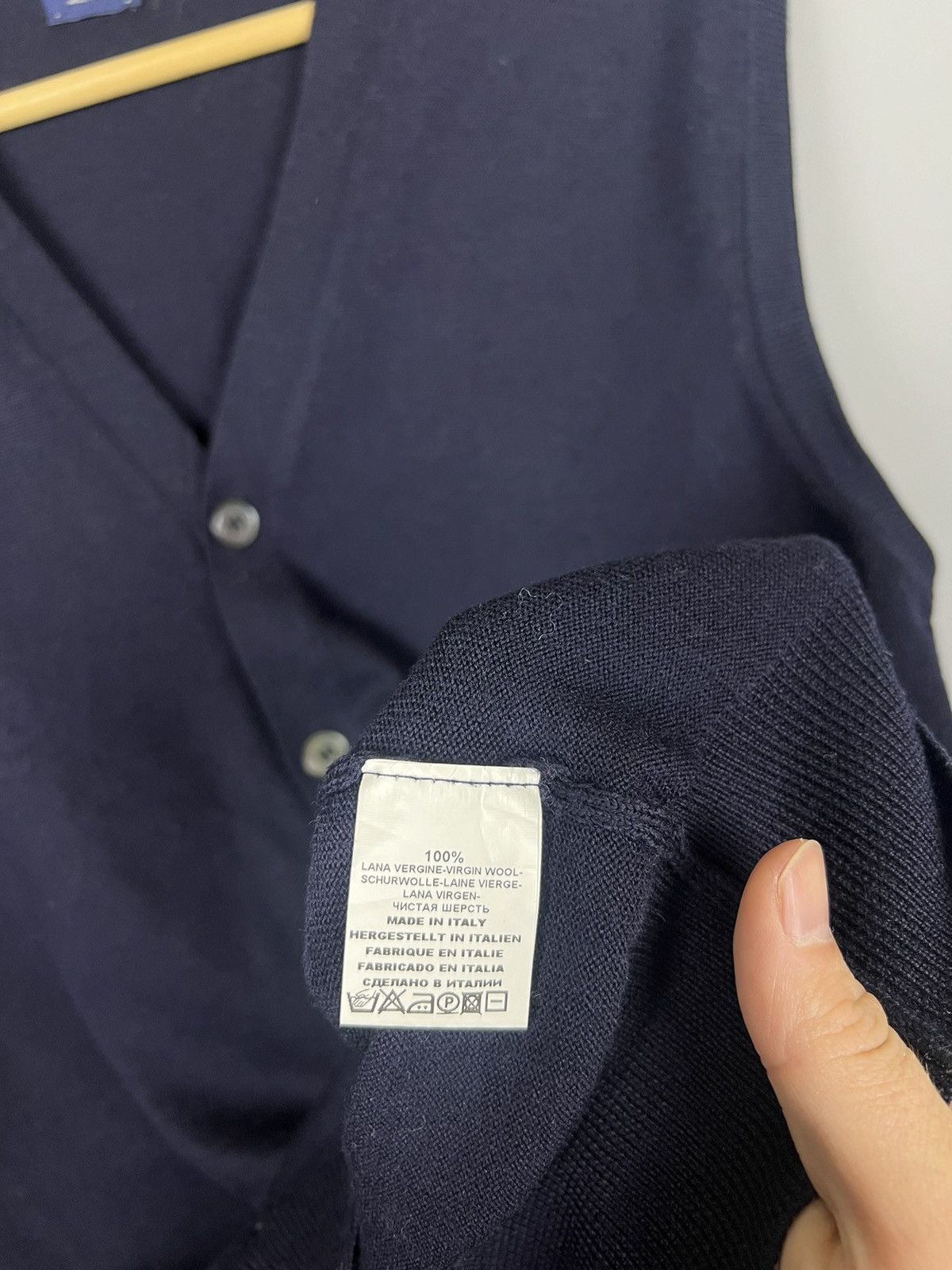 Boggi Boggi Milano Merino Virgin Wool Vest Waistcoat dark blue Size US M / EU 48-50 / 2 - 8 Thumbnail