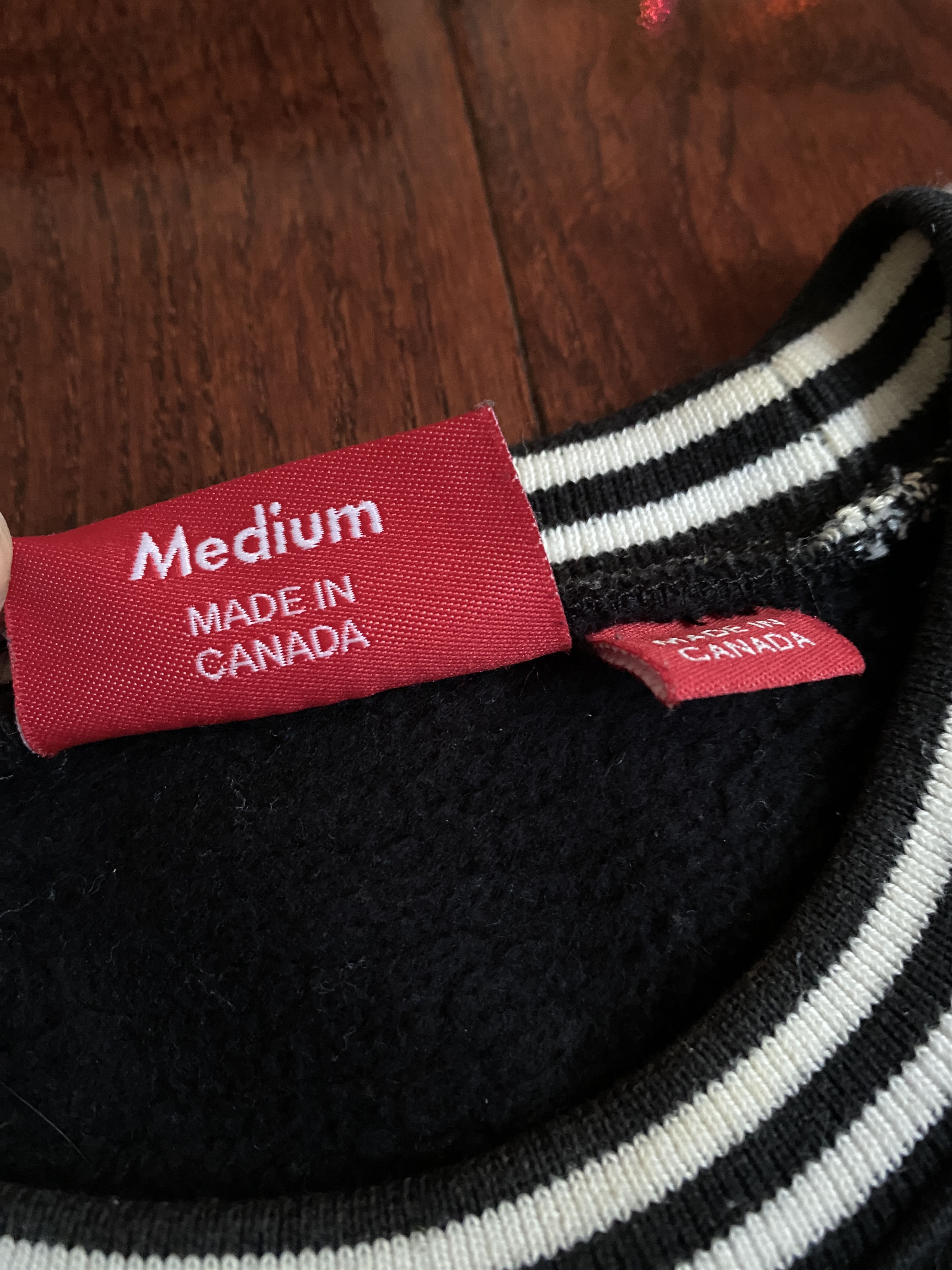 Supreme Classic Logo Striped Rib Crewneck FW14 Size US M / EU 48-50 / 2 - 4 Thumbnail