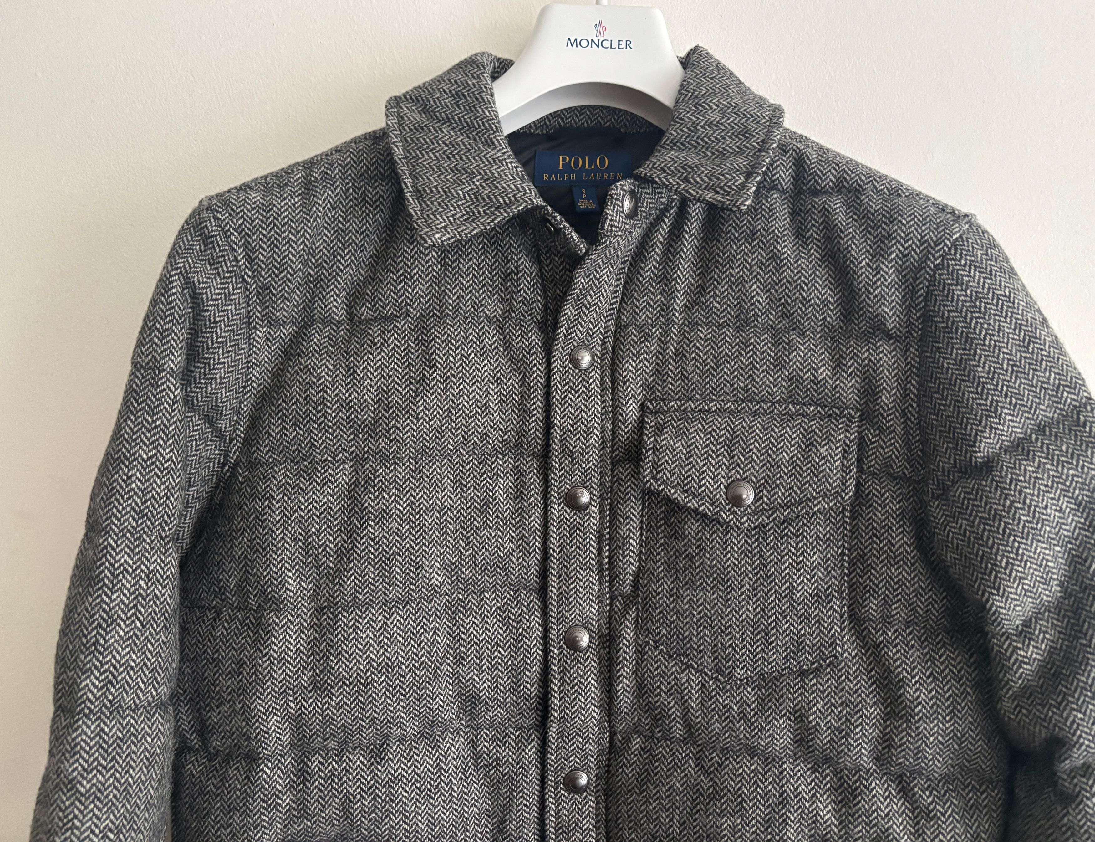 Polo Ralph Lauren BNWOT Wool Herringbone 750 Down Puffer Overshirt/Jacket Size US S / EU 44-46 / 1 - 2 Thumbnail