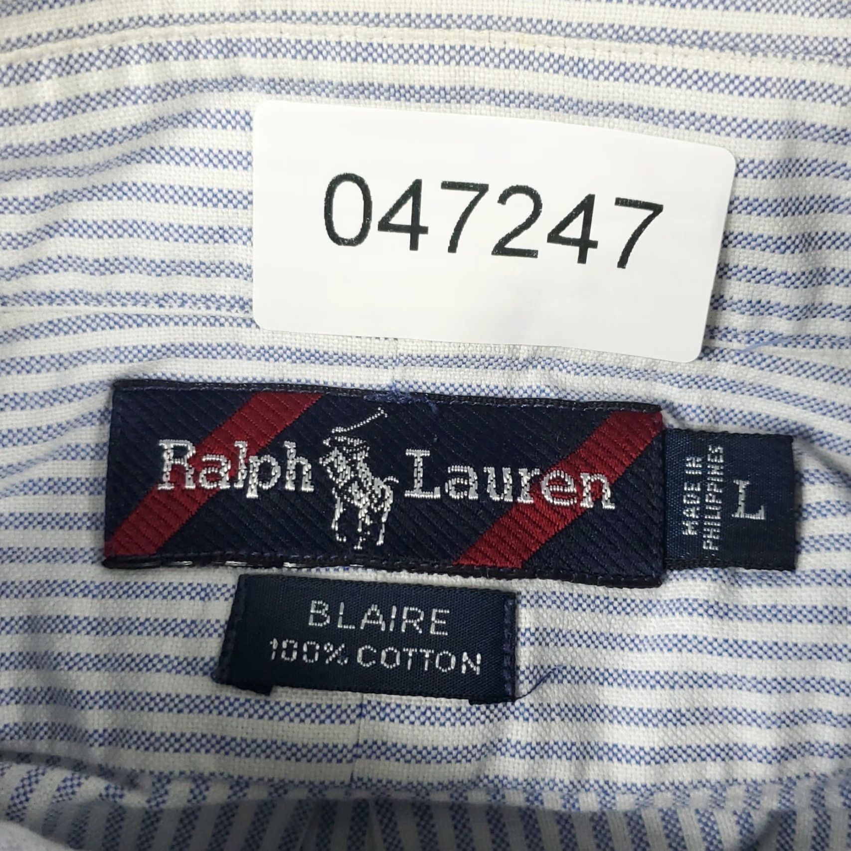 Ralph Lauren Ralph Lauren Shirt Mens Large Blue Striped Button-Up Long Sleeve Casual Business Formal Workwear Size US L / EU 52-54 / 3 - 7 Thumbnail