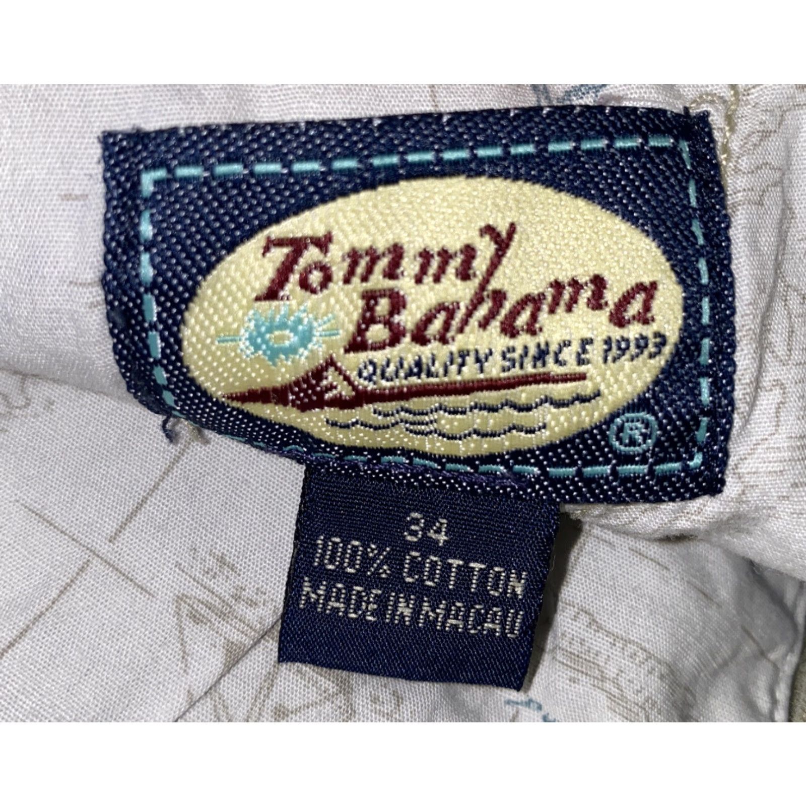 Tommy Bahama Tommy Bahama Relax Mens Beige Zip Fly Casual Shorts Size 34 - Regular Waist Beige Cotton Flat Front Mens Casual Shorts 34 Size US 34 / EU 50 - 5 Thumbnail