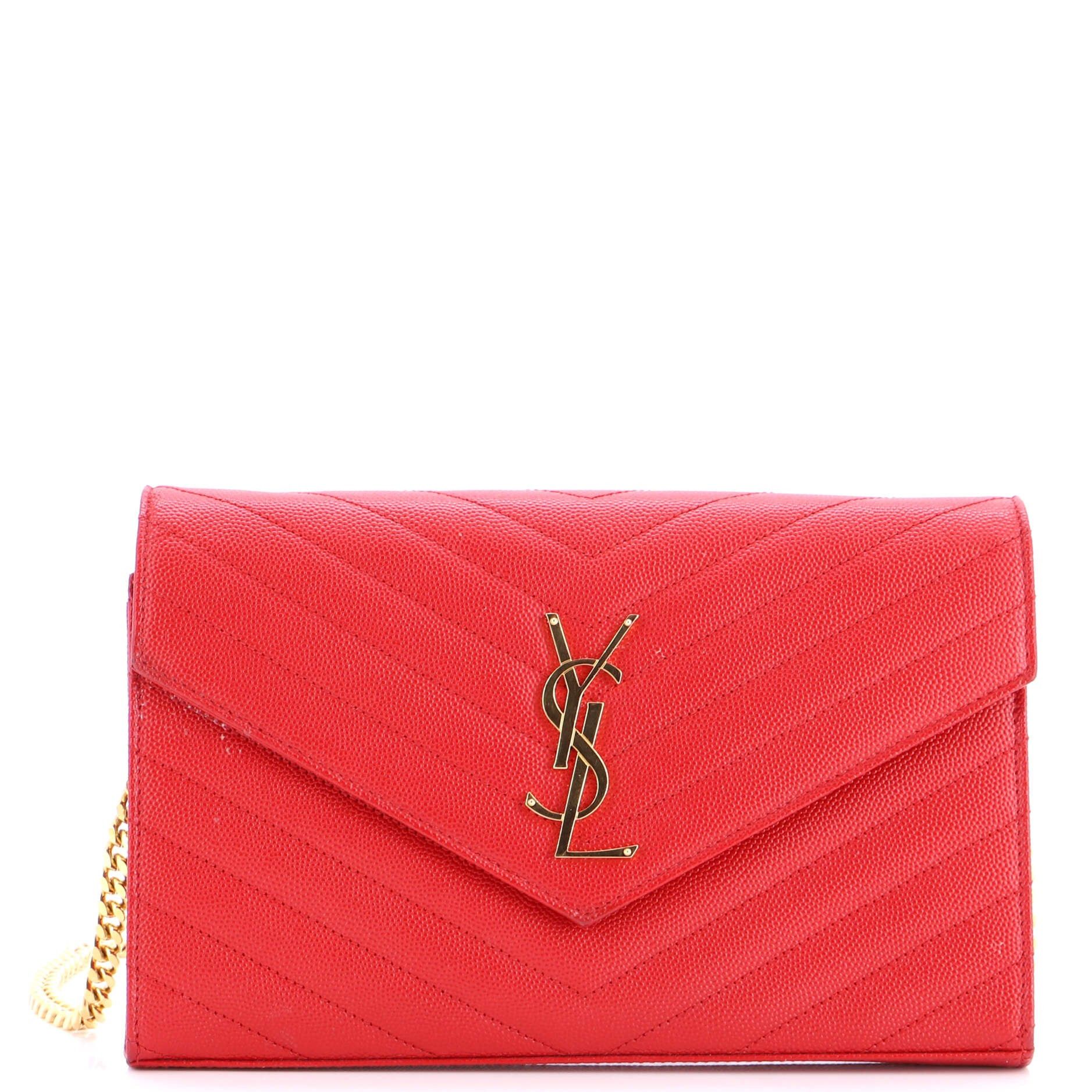Saint Laurent Paris Classic Monogram Wallet on Chain Size ONE SIZE - 1 Thumbnail