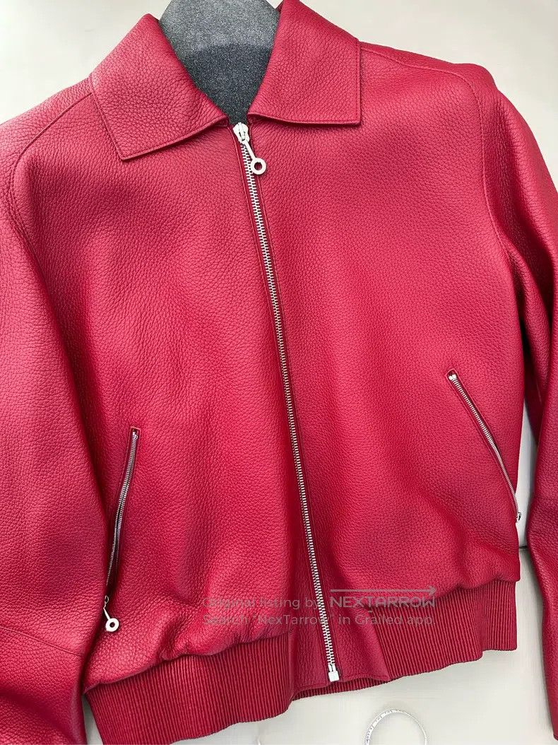 Hermes Hermes Red Leather Jacket Size XS / US 0-2 / IT 36-38 - 6 Thumbnail