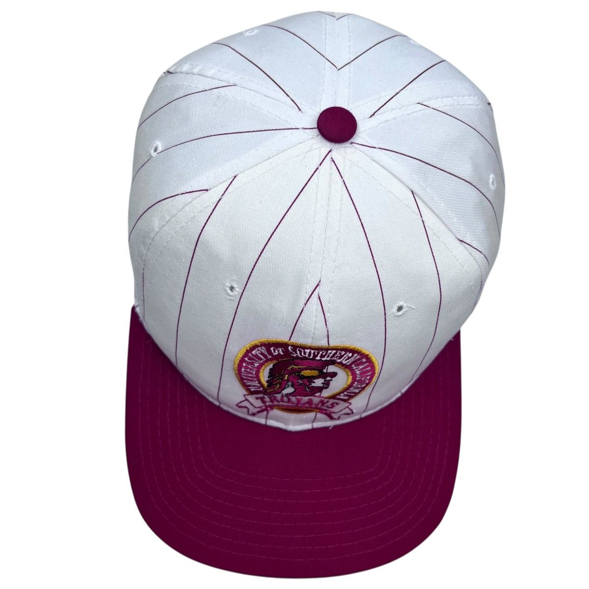 NCAA × Starter × Vintage Vintage 1990s NCAA USC Trojans Pinstripe Starter 1st Gen Hat Size ONE SIZE - 5 Thumbnail