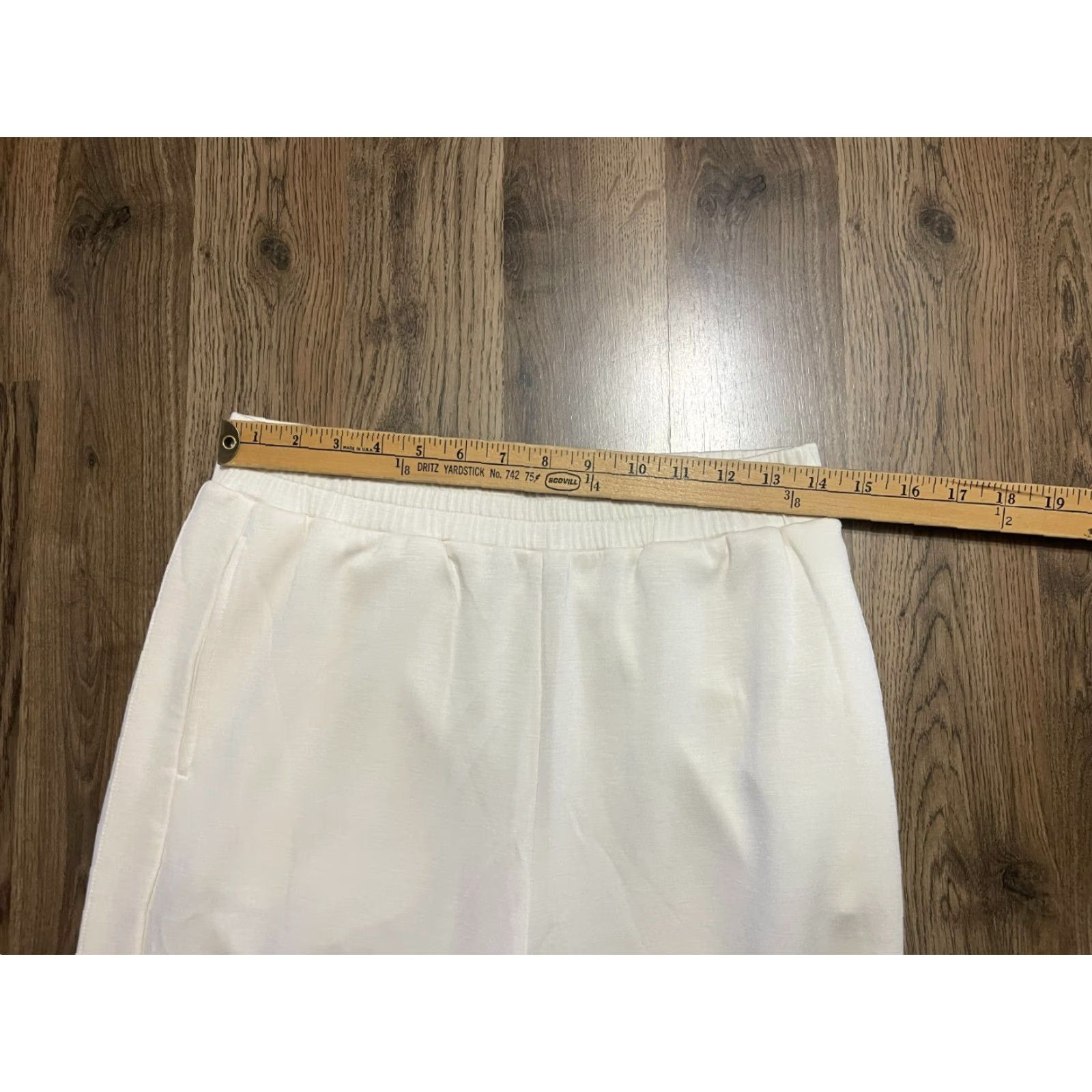 Vintage 89th & Madison Pants Women Sweatpants, Size M, White, Elastic Waist, Casual, Regular Fit, Inseam 28 in, 89th & Madison Size 32" / US 10 / IT 46 - 5 Thumbnail