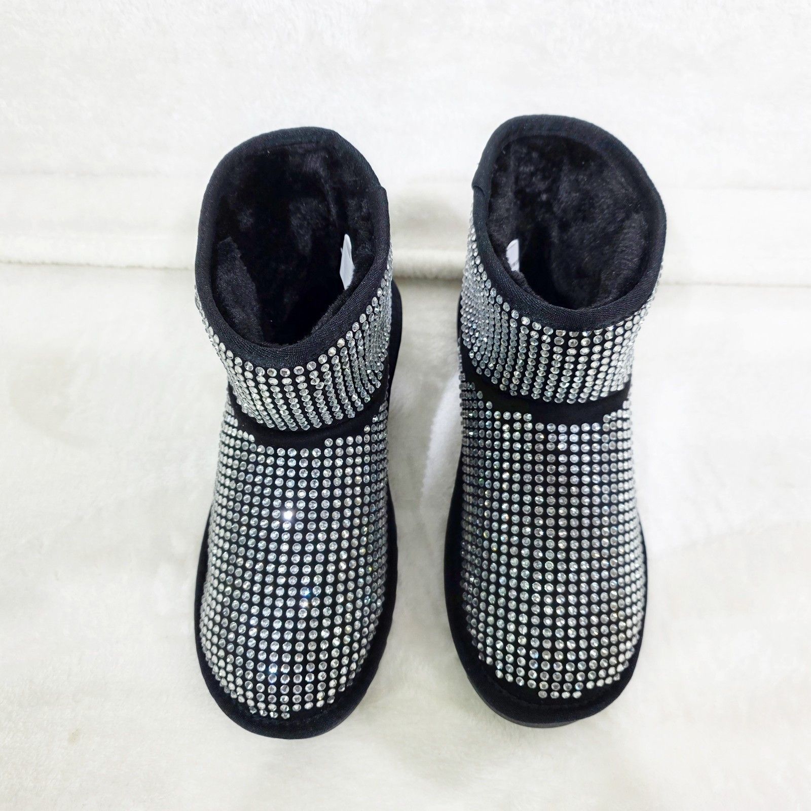 Other Twinkle Faux Fur Lined Slip On Winter Ankle Boots Black Irid Size US 8.5 / IT 38.5 - 4 Thumbnail