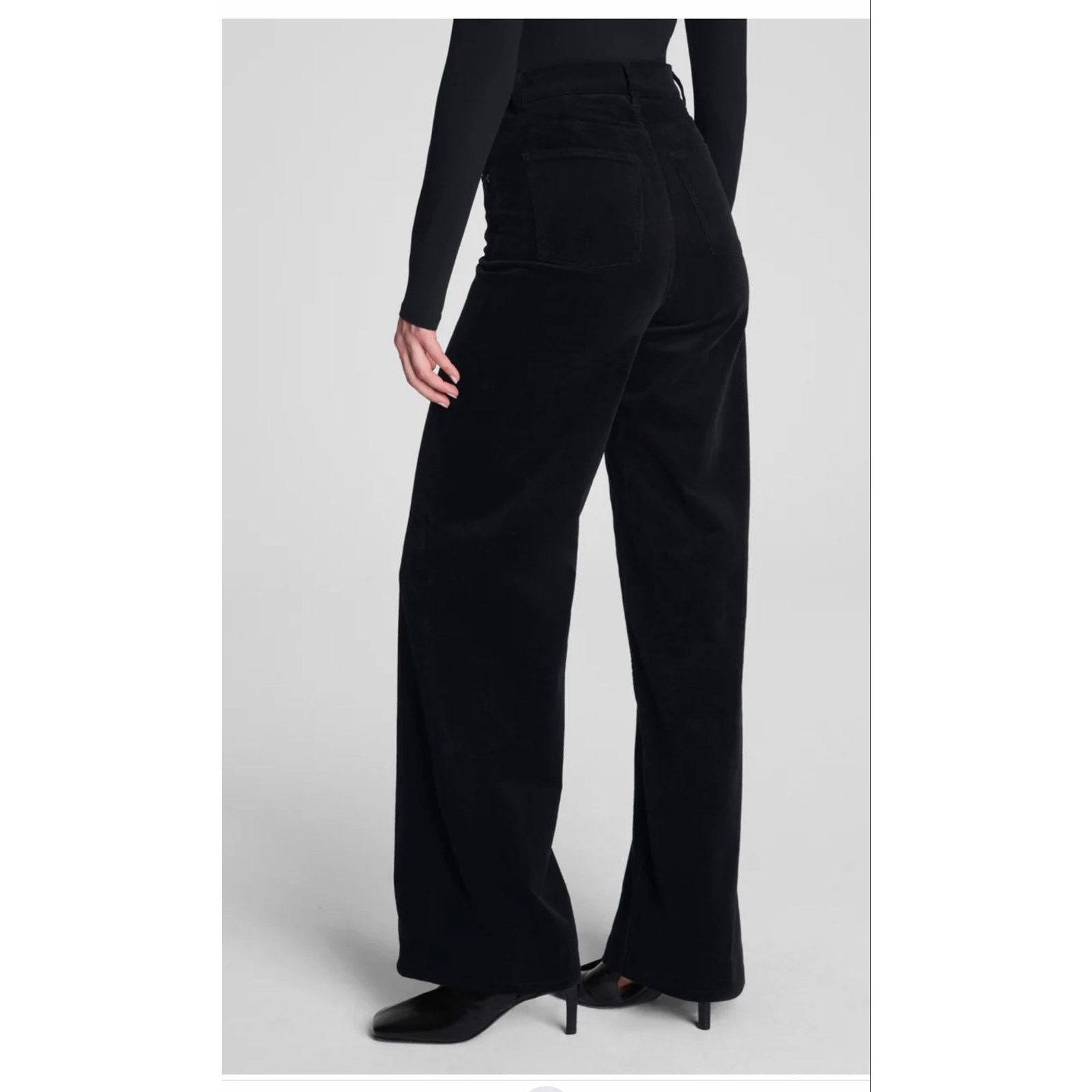 Spanx SPANX Black Corduroy Wide Leg Pants Women’s Size S Size 27" / US 4 / IT 40 - 13 Thumbnail