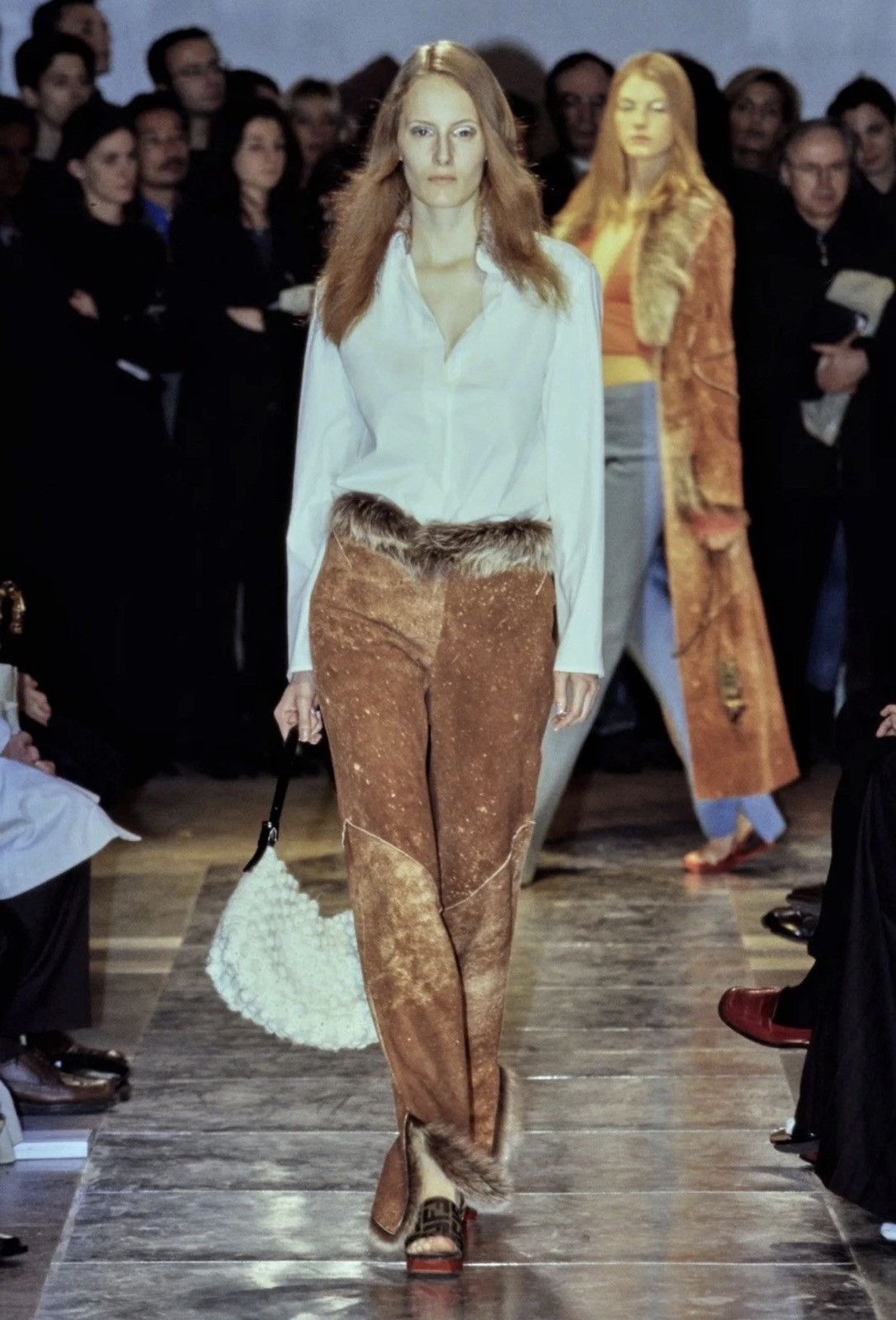 Fendi Archive Fendi Fall 1999 Suede Mink Fur Pants Karl Lagerfeld Size 28" / US 6 / IT 42 - 1 Thumbnail