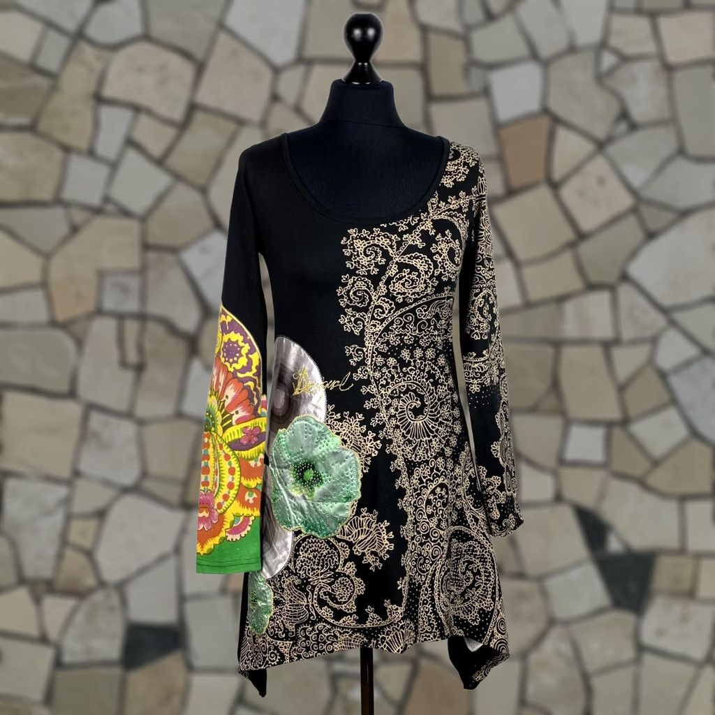 Desigual Desigual Shirt Tunic M Womens Multicoloured Crew Neck 74 cm 40 cm 58 cm Size M / US 6-8 / IT 42-44 - 1 Thumbnail