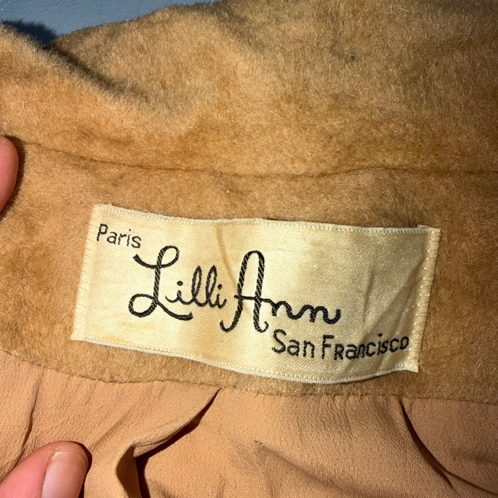 Vintage VINTAGE Lilli Ann Beige Wool Swing Coat Womens Long Overcoat L Size L / US 10 / IT 46 - 4 Thumbnail