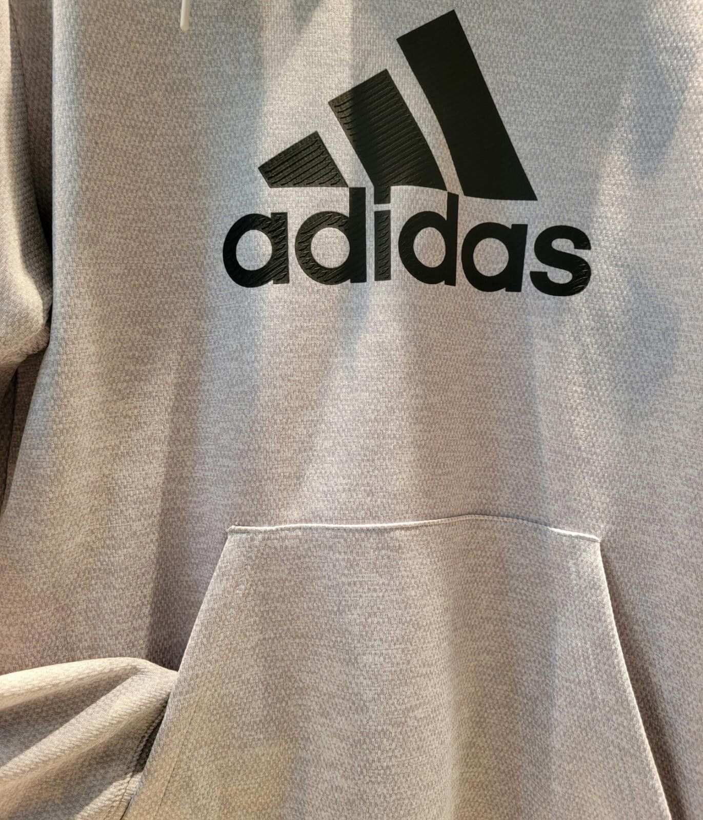 Adidas Adidas Mens Pullover Hoodie Sweater Light Gray Black Size L Size US L / EU 52-54 / 3 - 4 Thumbnail
