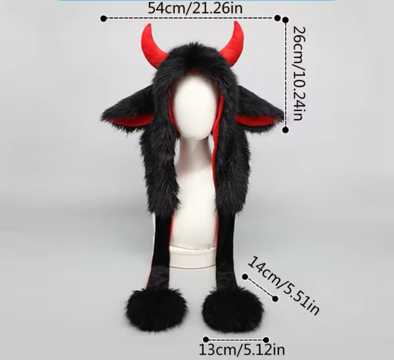 Japanese Brand Animal Yak Ear Hooded Winter Faux Fur Hat Size ONE SIZE - 6 Thumbnail