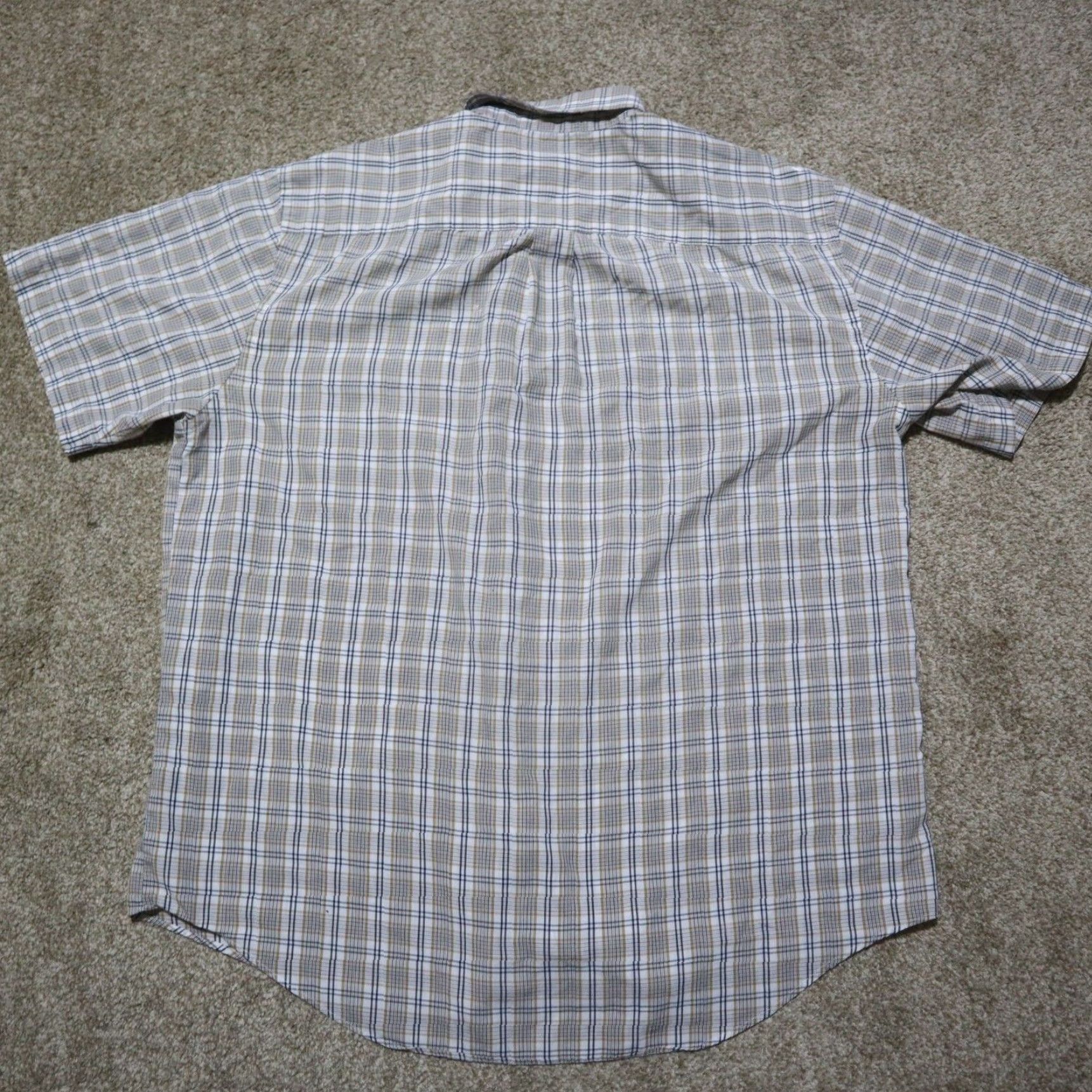 Van Heusen Van Heusen Shirt Mens L Multicolor Plaid Short Sleeve Button-Up Casual Fit Size US L / EU 52-54 / 3 - 7 Thumbnail