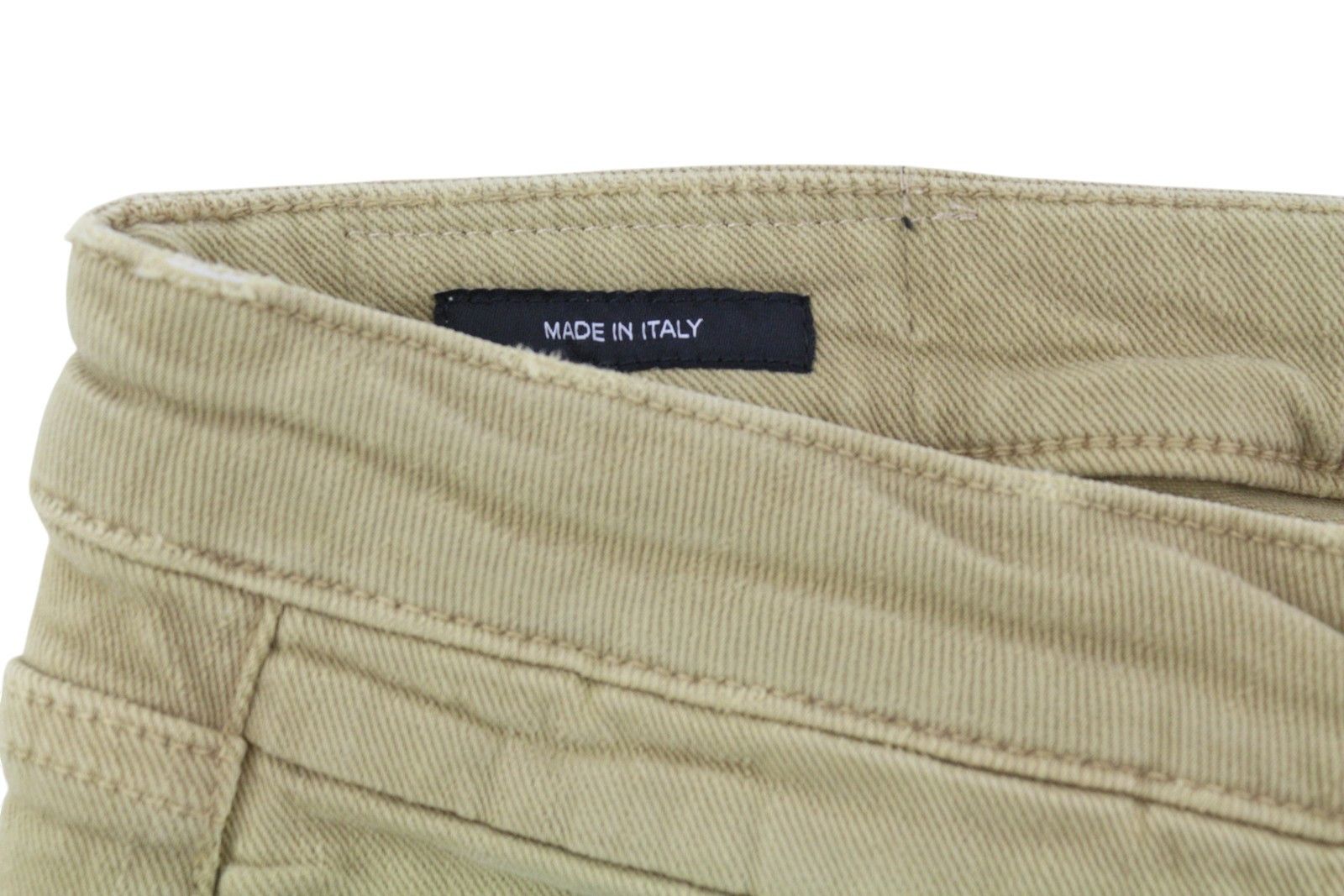 R13 BOY STRAIGHT 29 Khaki Stretchy Washed Ankle Logo 86290 Size 29" - 9 Thumbnail