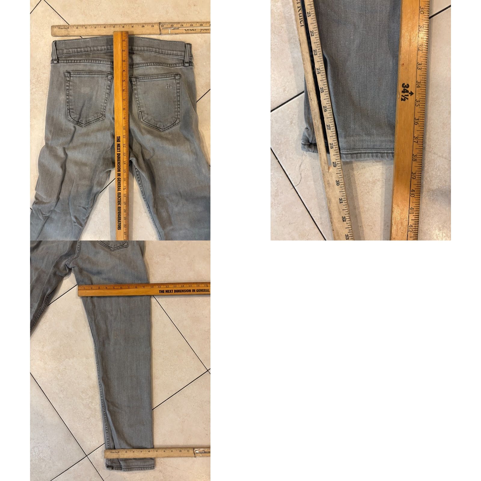 Rag & Bone rag & bone Jeans Slim Fit 2 Gray Denim 32x28 Men's Jeans 5-Pocket Style 5200 Size US 32 / EU 48 - 8 Thumbnail
