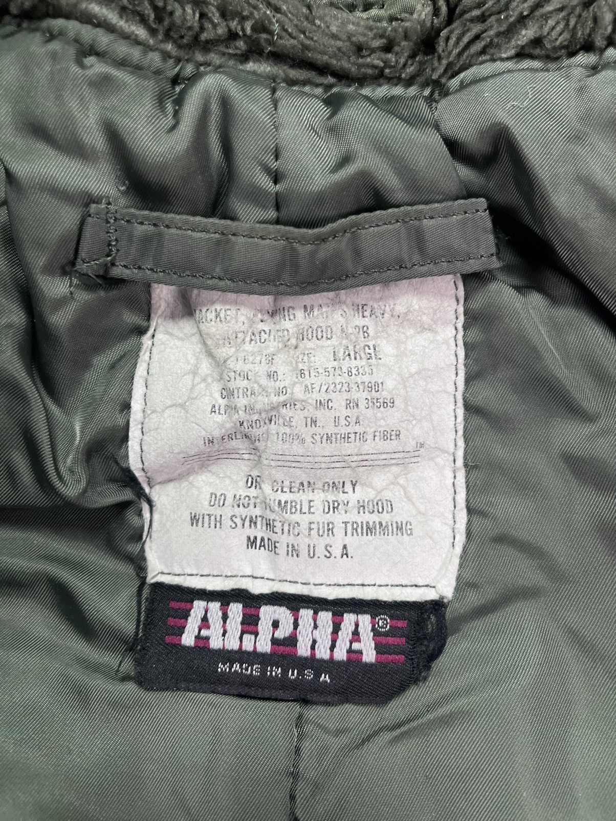 Alpha Industries 80s/90s Alpha Industries N-2B Faux Fur Hooded Bomber Jacket Size US XL / EU 56 / 4 - 11 Thumbnail