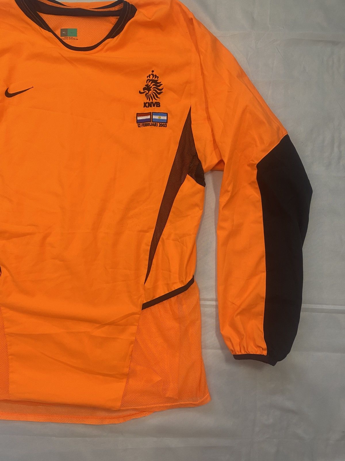 Nike Nike Netherlands Match Issue Shirt vs Argentina 2003 Size US XL / EU 56 / 4 - 9 Thumbnail