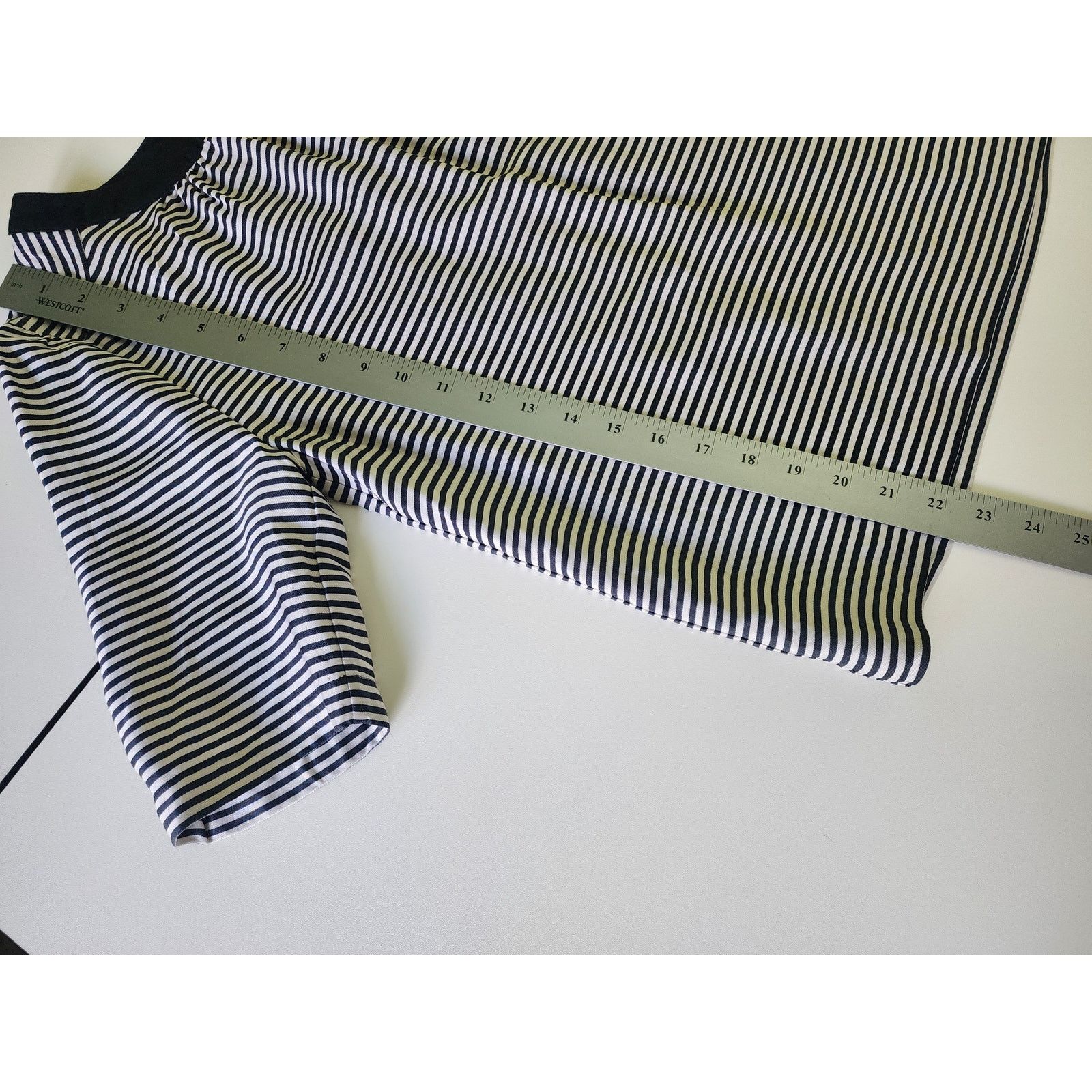 Lands' End Canvas by Lands End Black Stripe Blouse Womens 4 Size S / US 4 / IT 40 - 6 Thumbnail