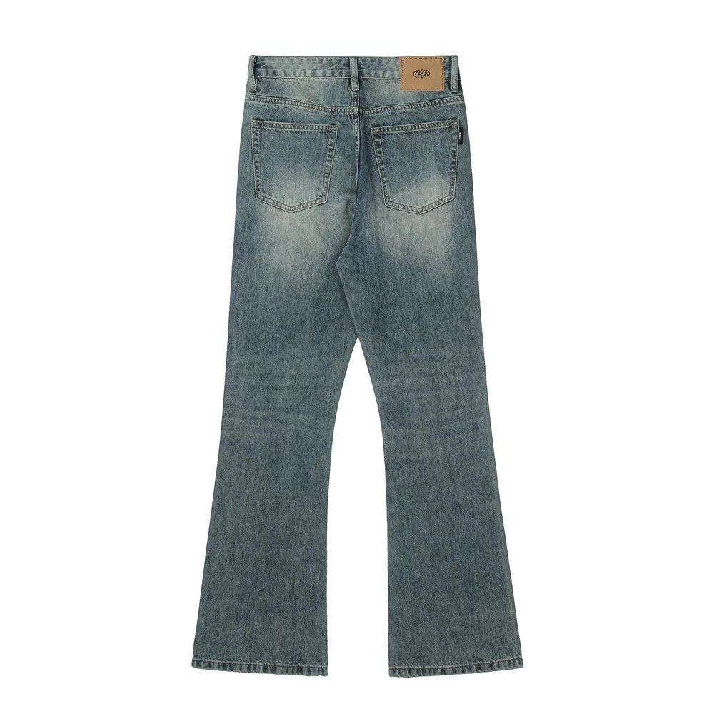 Japanese Brand × Jean Men's vintag loose wide leg gradient washed flared jeans Size US 32 / EU 48 - 2 Thumbnail