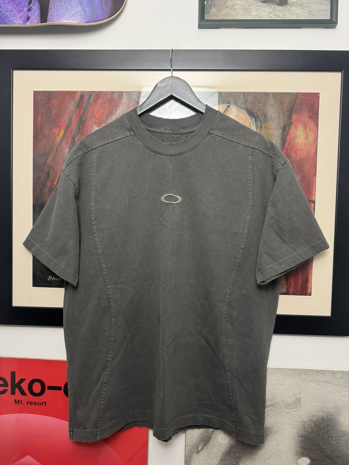 Oakley × Vintage 90s Oakley Vintage Flame Skull Logo T-shirt | Grailed