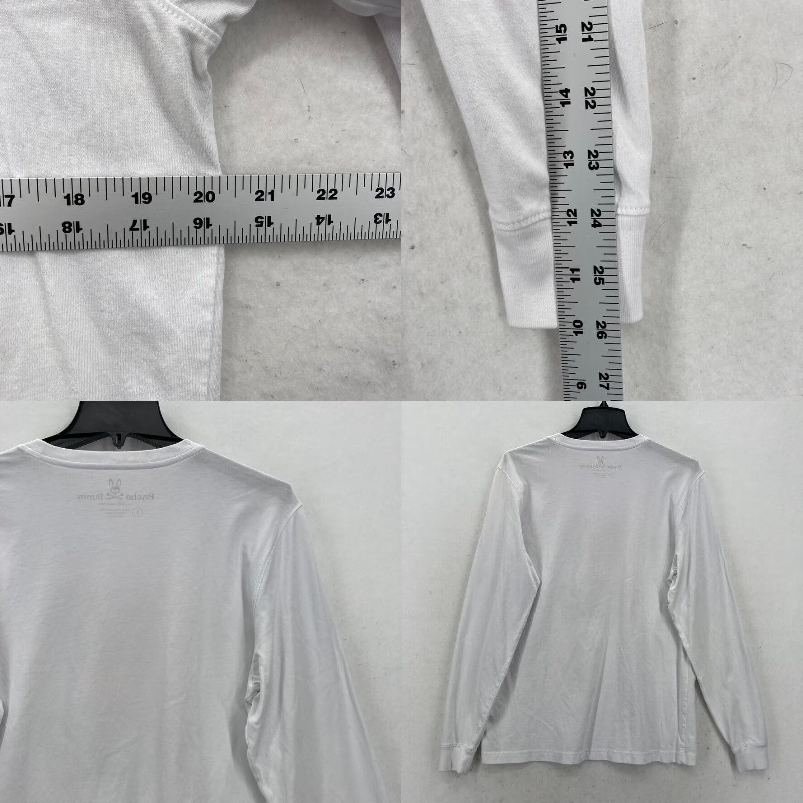 Psycho Bunny Psycho Bunny Long Sleeve T-Shirt Mens Size 5 White Pima Cotton Graphic Print Size US S / EU 44-46 / 1 - 8 Thumbnail