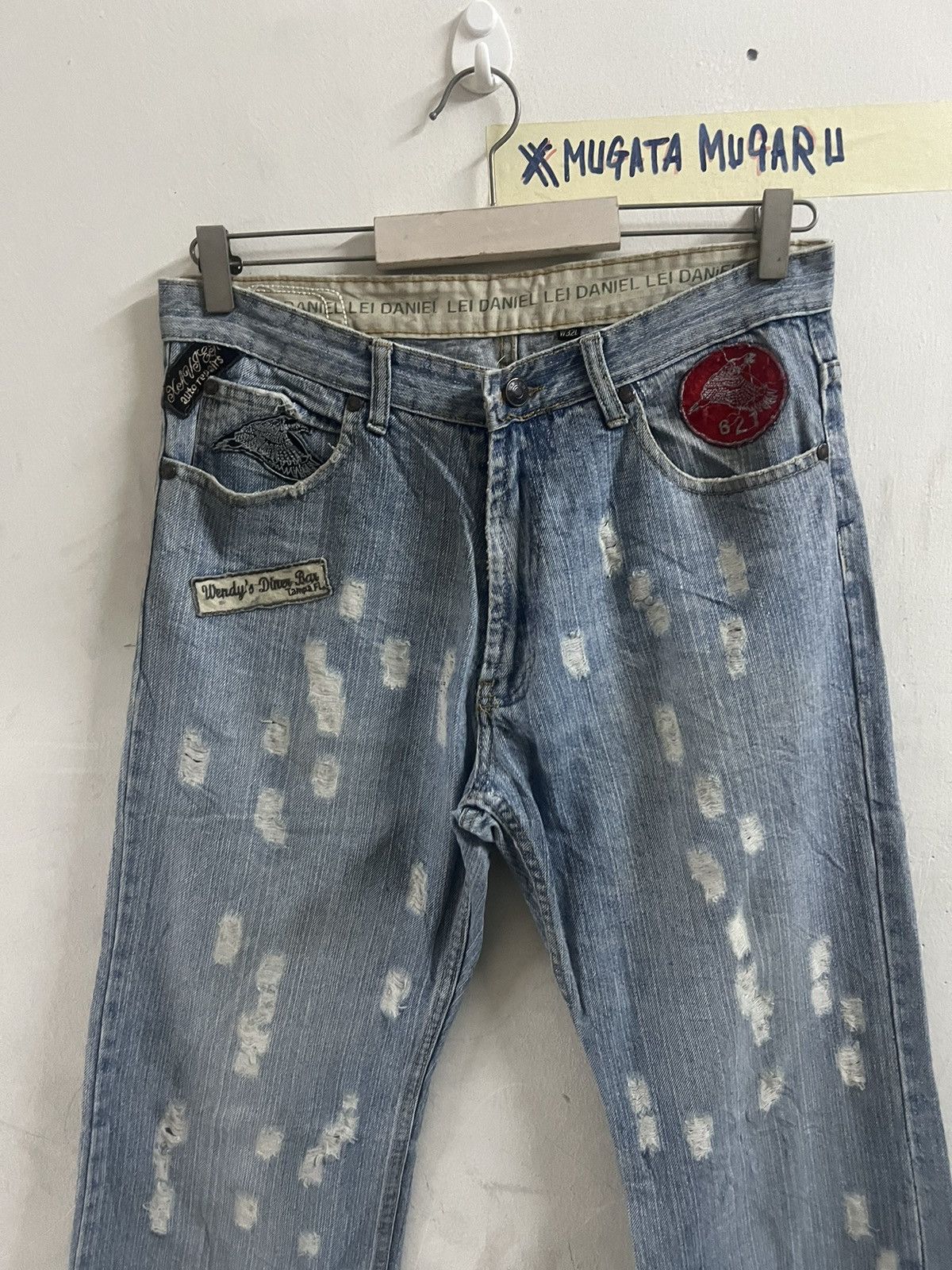 If Six Was Nine × Japanese Brand × Vintage THRASHED DISTRESSED DENIM PANT Size US 30 / EU 46 - 4 Thumbnail