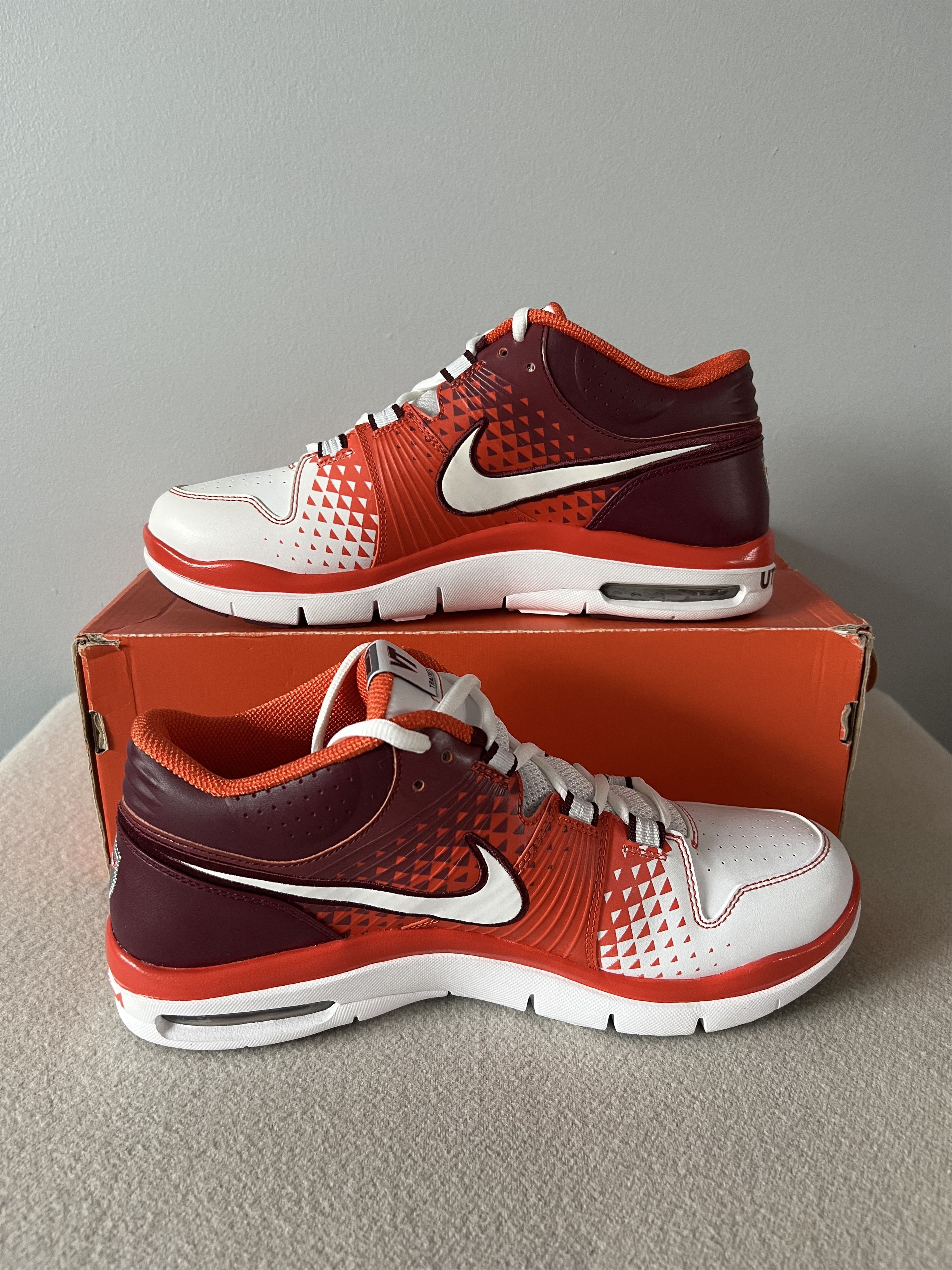 Nike Sample Nike PE Virginia Tech Trainer 1 Mid in White Size US 9 / EU 42 - 3 Thumbnail