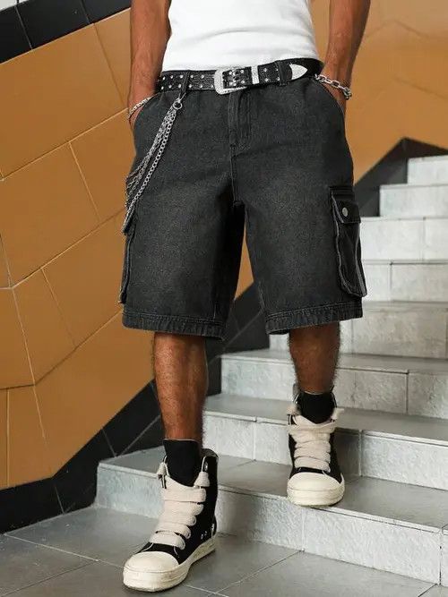 Japanese Brand × Vintage OPIUM Y2K Goth rap vintage jorts shorts Size US 30 / EU 46 - 2 Thumbnail