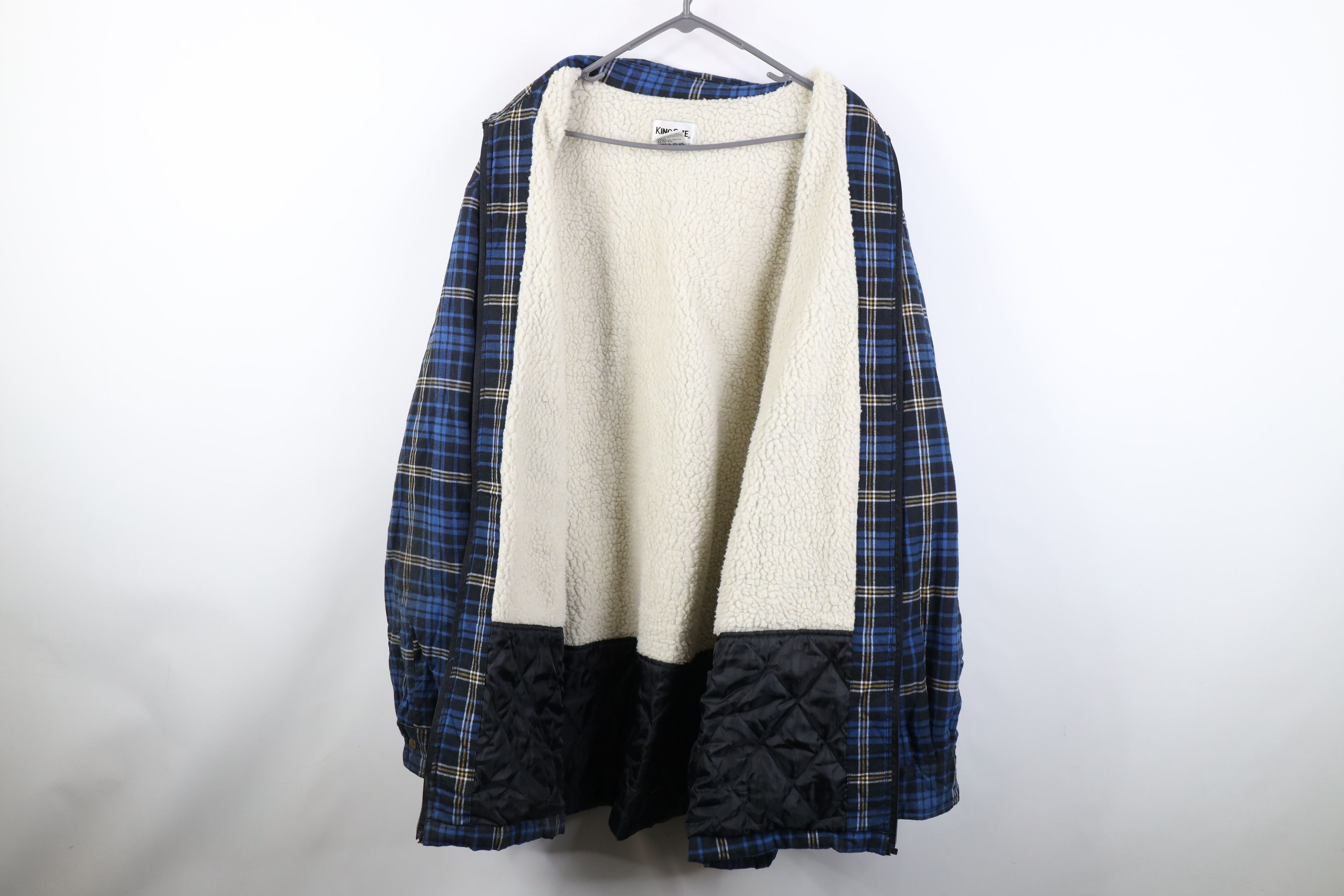 Vintage AS IS Vintage 90s Streetwear Lined Flannel Shirt Jacket Size US XXL / EU 58 / 5 - 9 Thumbnail