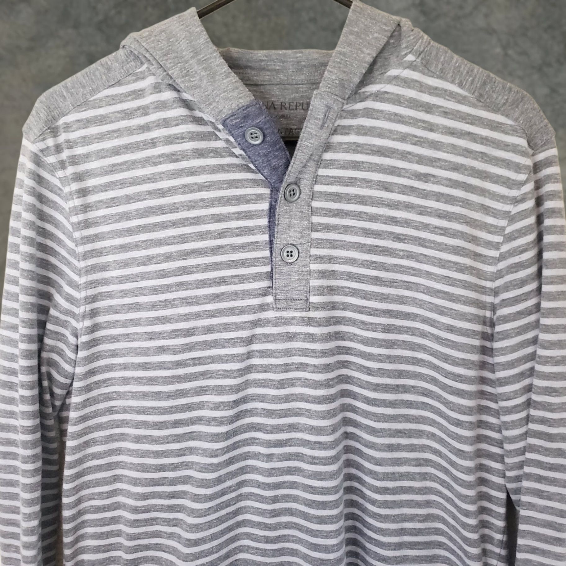 Banana Republic Banana Republic Hoodie The Vintage T Grey White Raglan Sleeve Pullover Men’s L Size US L / EU 52-54 / 3 - 1 Thumbnail