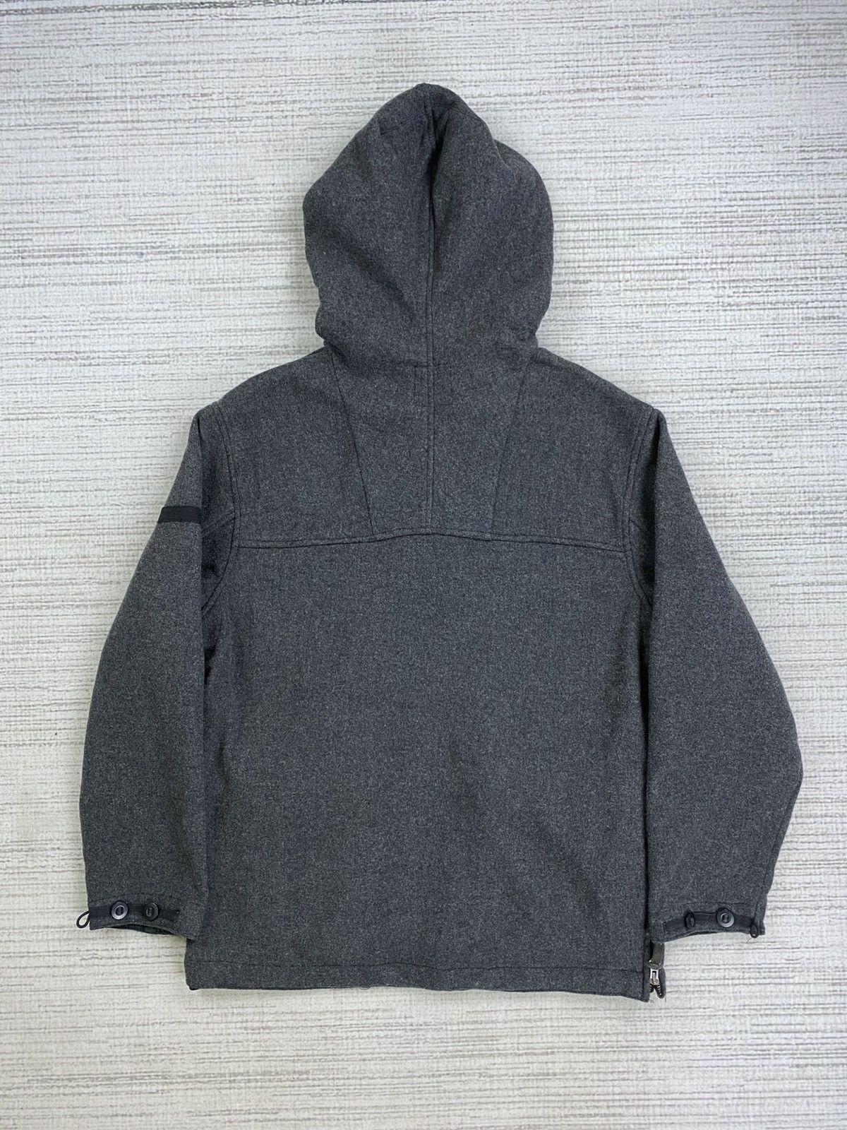 Gap × Japanese Brand × Vintage Vtg GAP Pullover Anorak Double Pocket Wool Hoodie Jacket Size US M / EU 48-50 / 2 - 2 Thumbnail