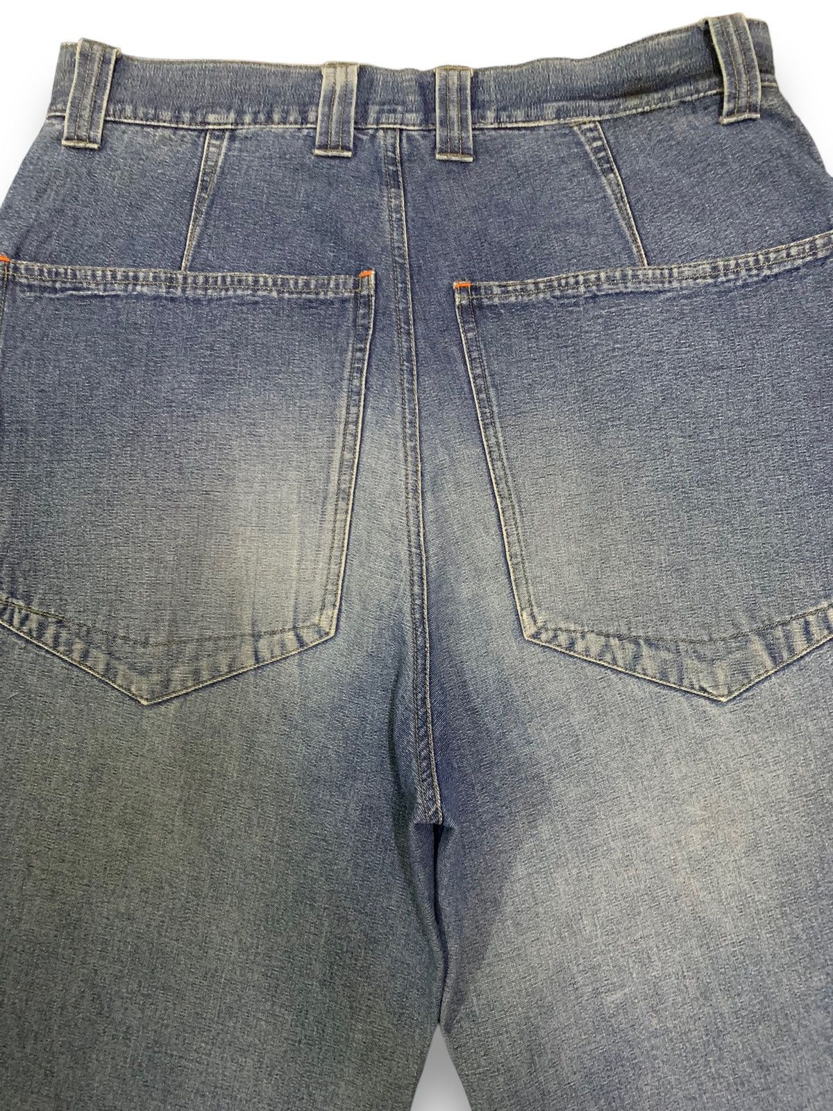 JNCO Vintage Soul USA Blue Washed Baggy Distressed Jorts Jeans Size US 31 - 11 Thumbnail