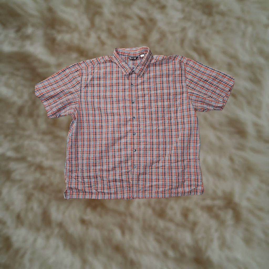 Vintage REI Shirt Mens 2XL Plaid Button Up Short Sleeve Outdoor Red Blue Pocket Hiking Size US XXL / EU 58 / 5 - 1 Thumbnail