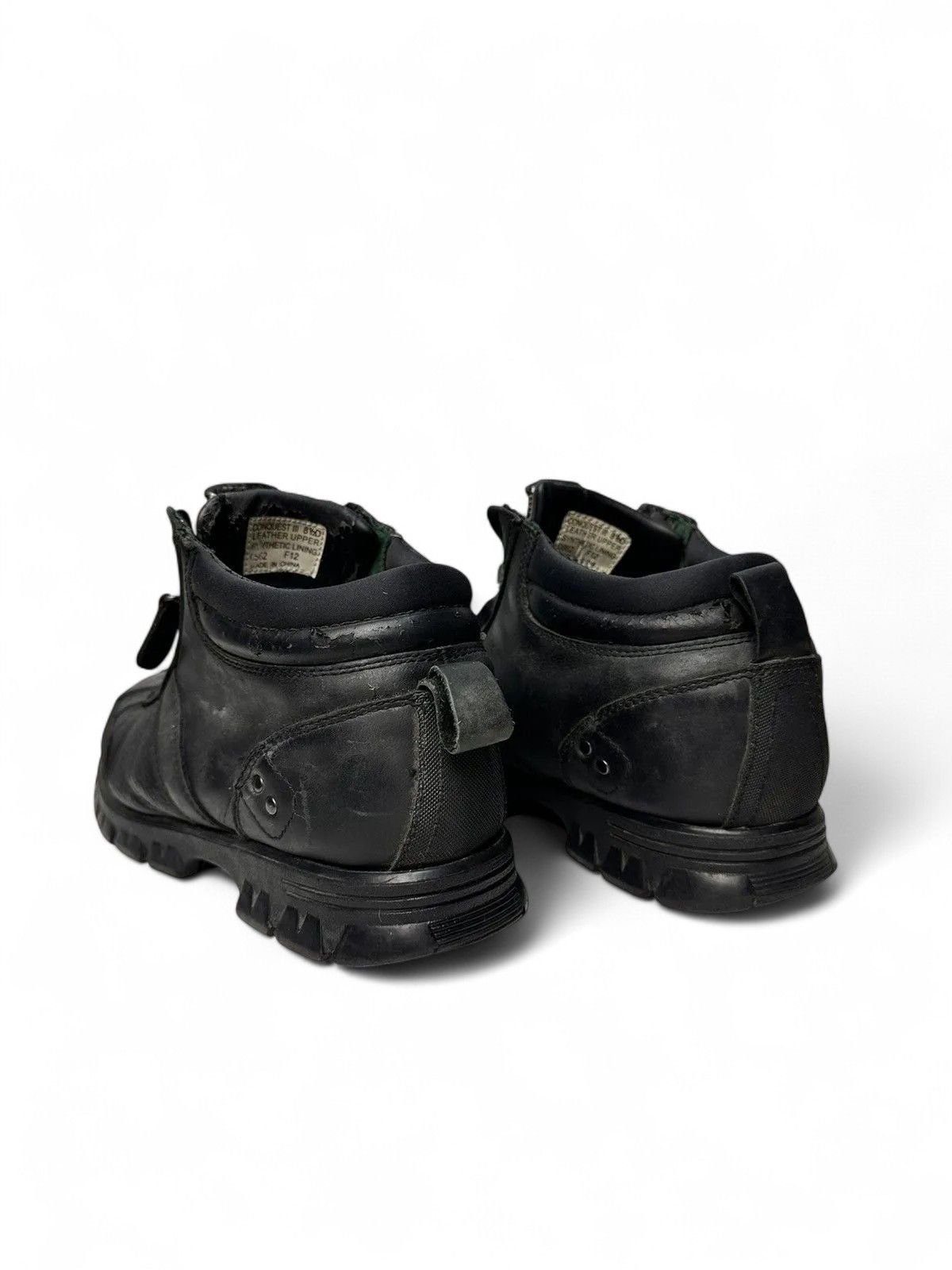 RRL Ralph Lauren Vintage Polo Ralph Lauren Black Tech Zip Leather Shoes Y2K Size US 8.5 / EU 41-42 - 6 Thumbnail